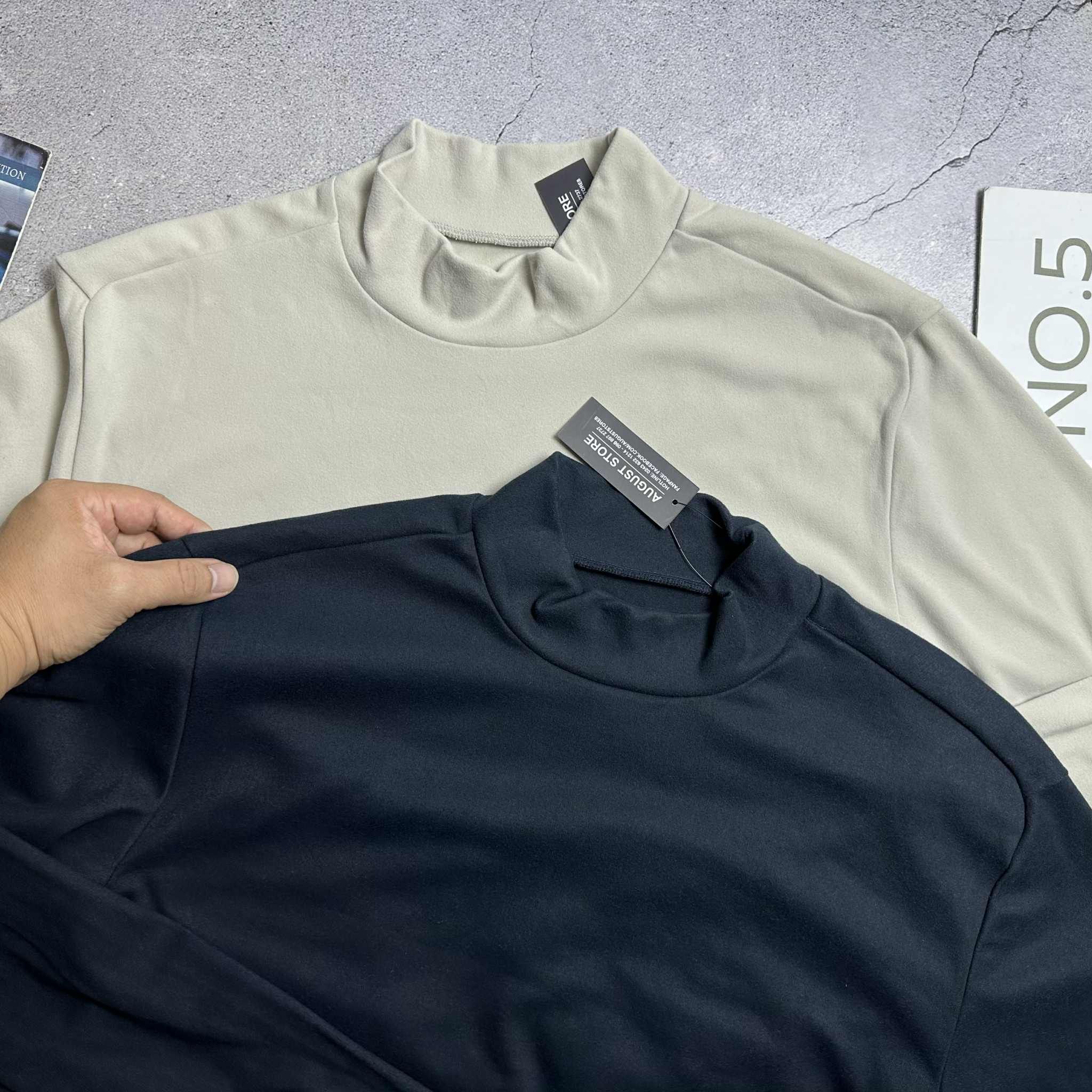 ÁO NỈ GIỮ NHIỆT AN.DAR CỔ 3P 6630