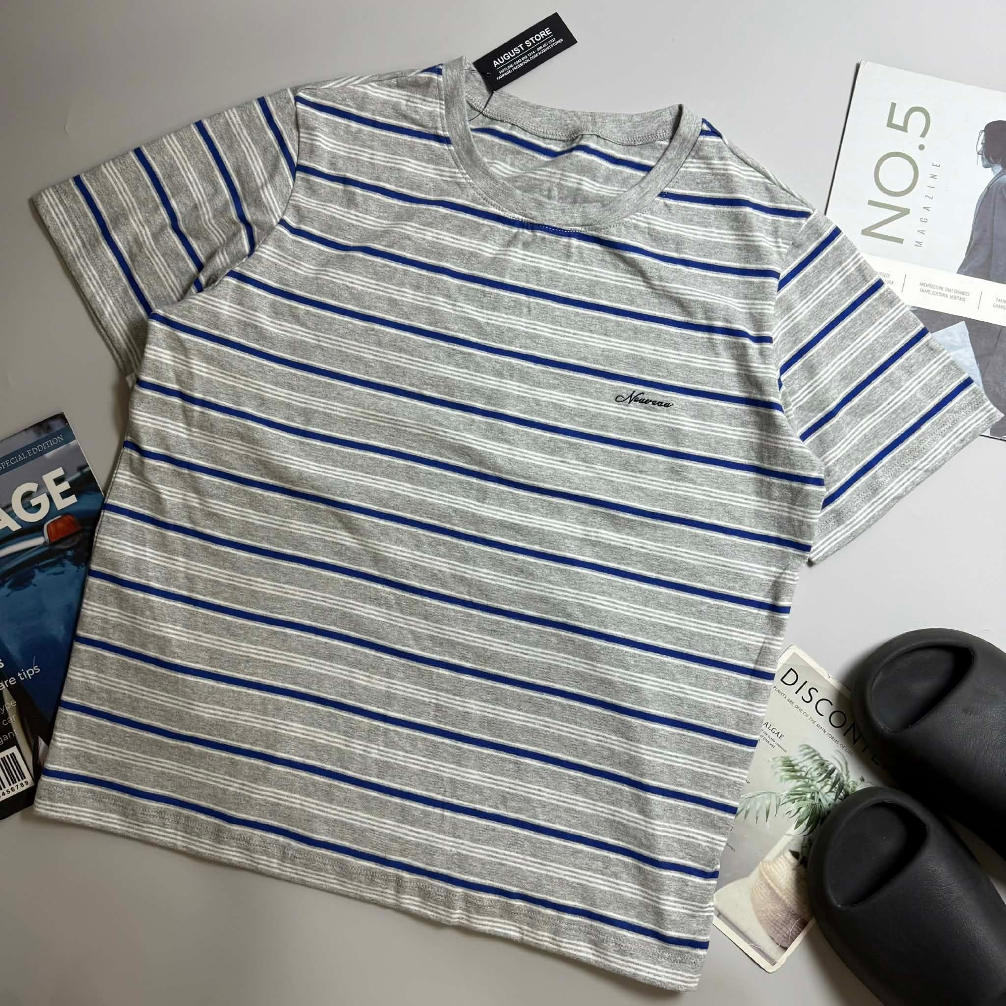 ÁO CỔ TRÒN KẺ NGANG PLASTIC.ISLAND 4462