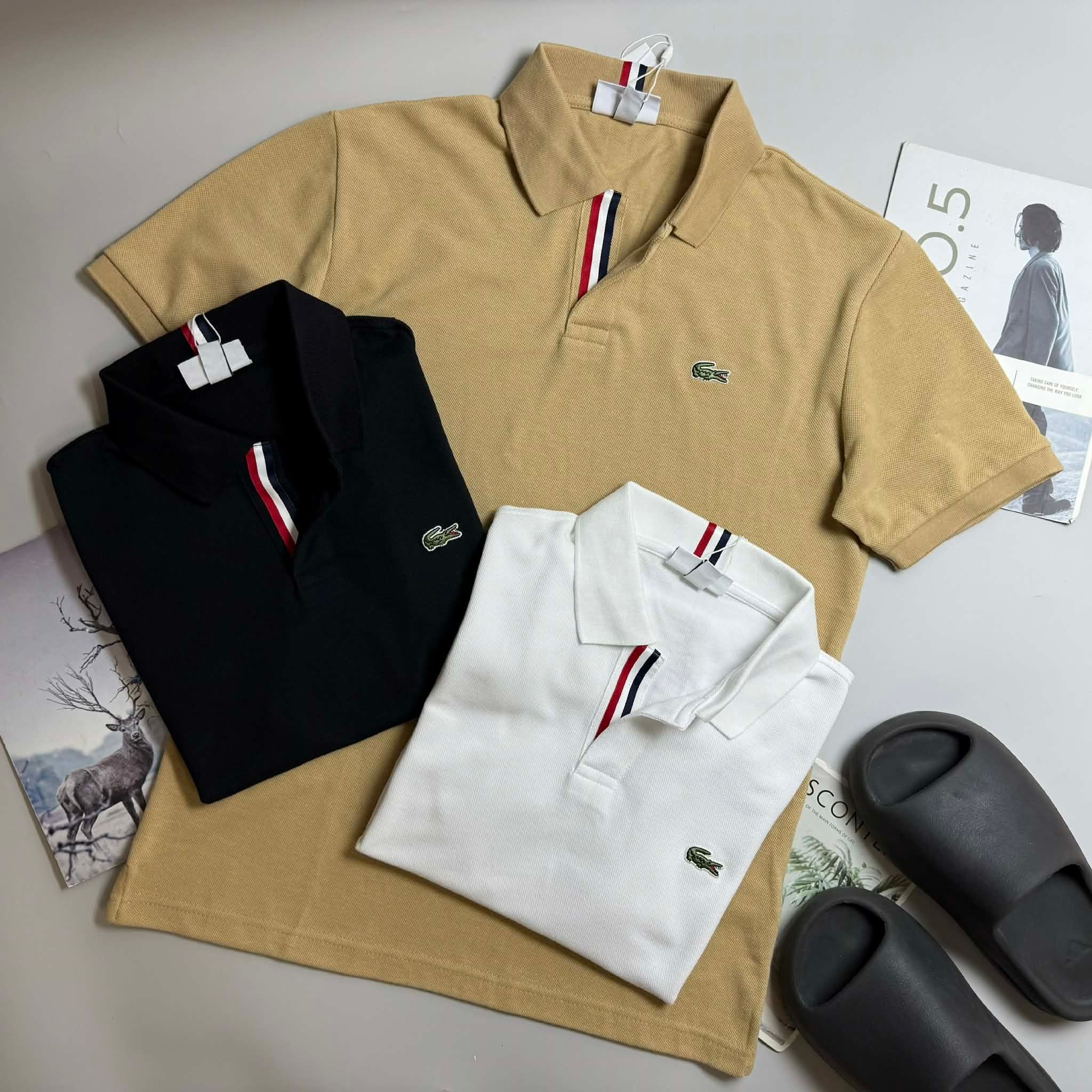 POLO LA.COSTE CỔ CỜ PHÁP SLIM 7630