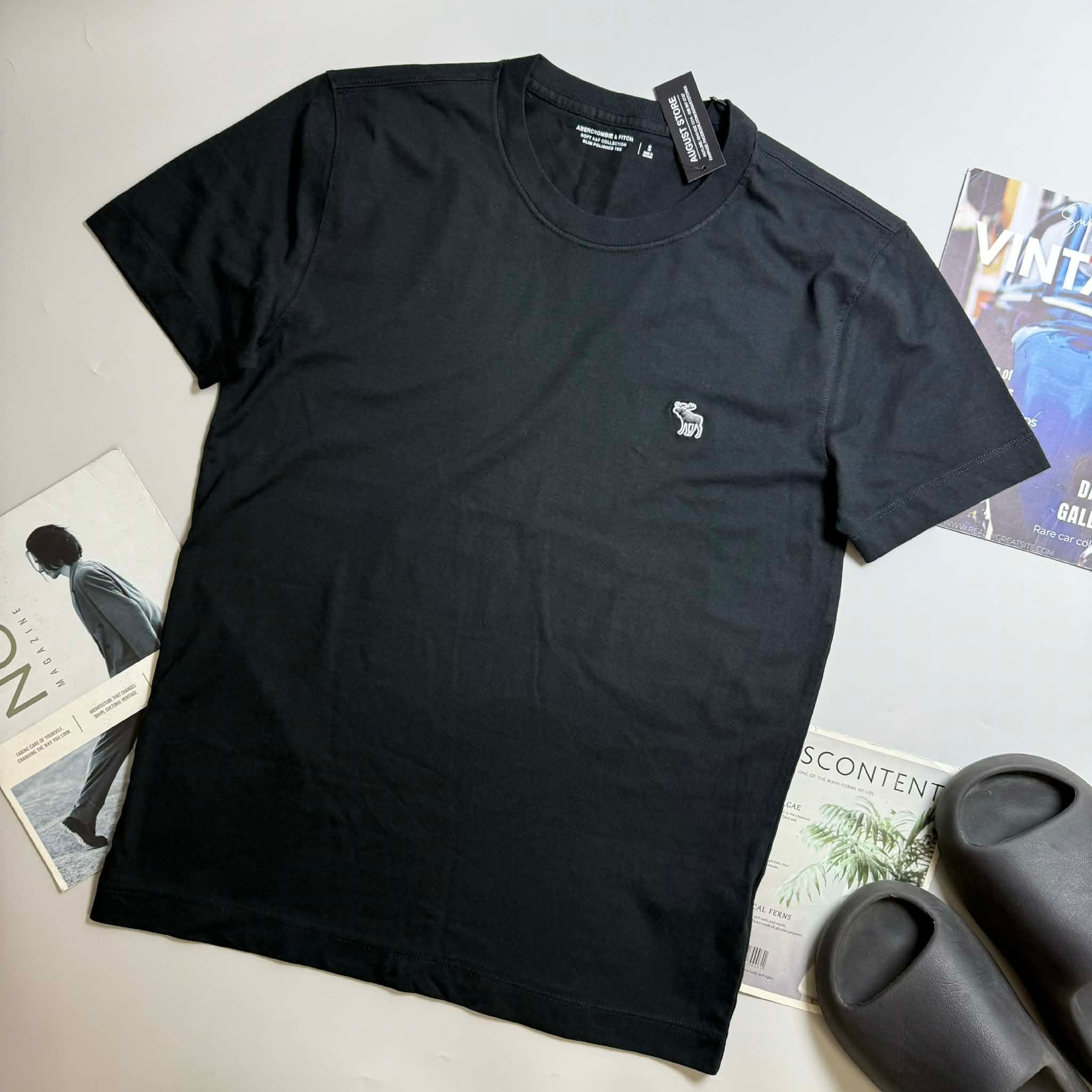 ÁO CỔ TRÒN ABER SLIM LOGO THÊU 6266