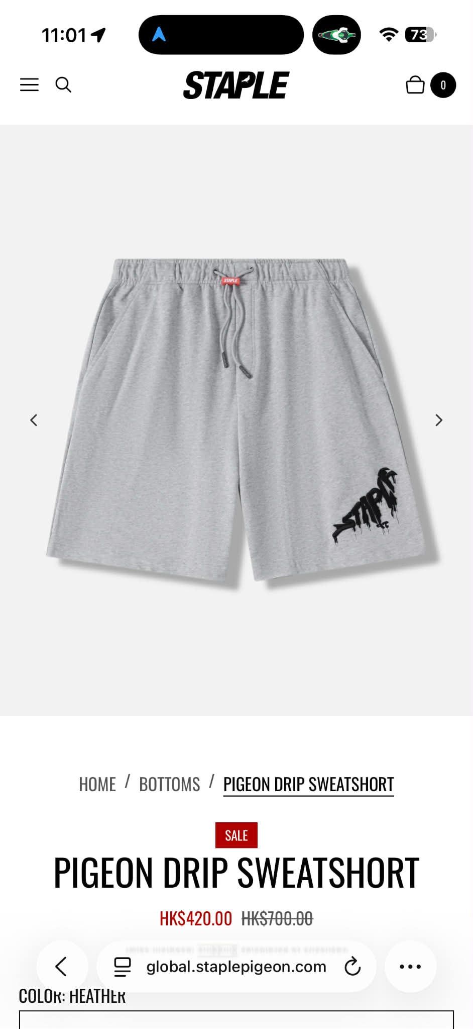 SHORT NỈ STAPLE CHỮ THÊU 5595