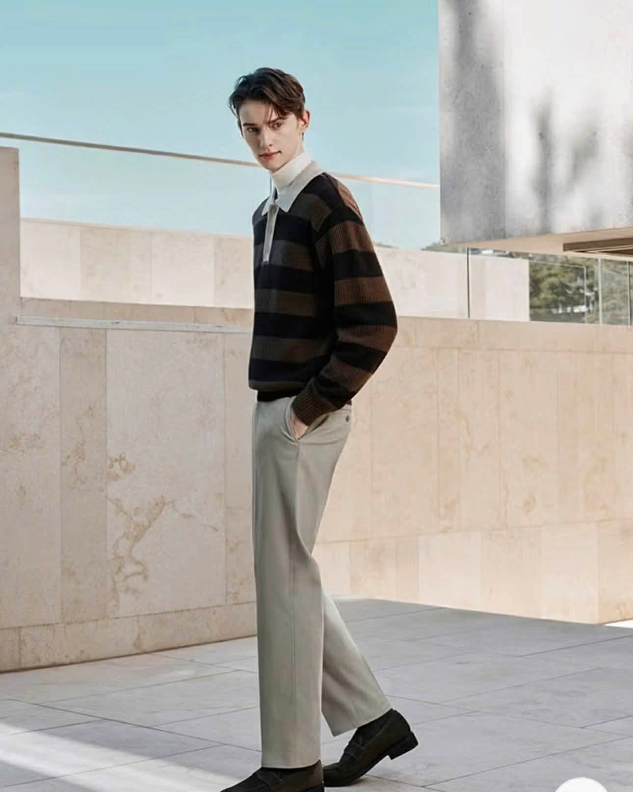 QUẦN CHINO KAKI CRE.MIEUX REGULAR FIT 3210