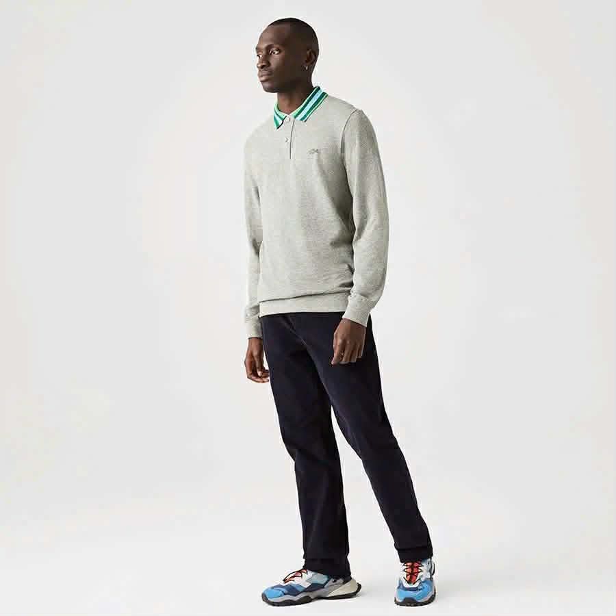 POLO DÀI TAY LA.COSTE VIỀN CỔ KẺ SLIM 6722