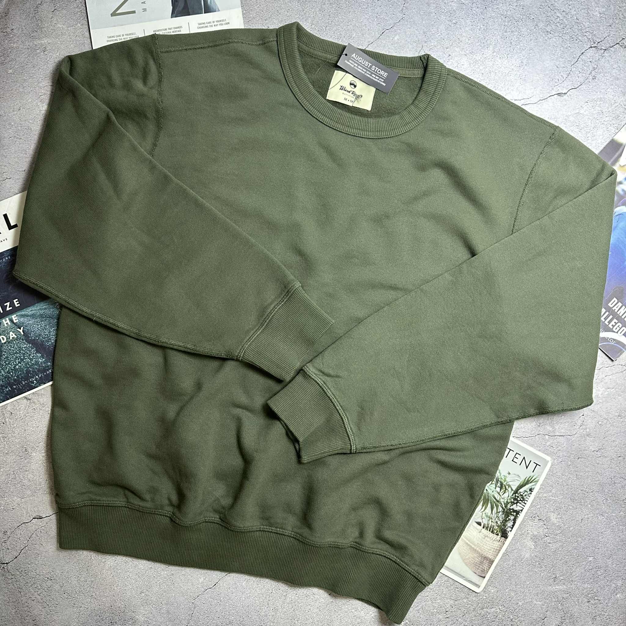 ÁO NỈ WIND.RIVER VẢI GIẶT WASH OVERSIZE 5815