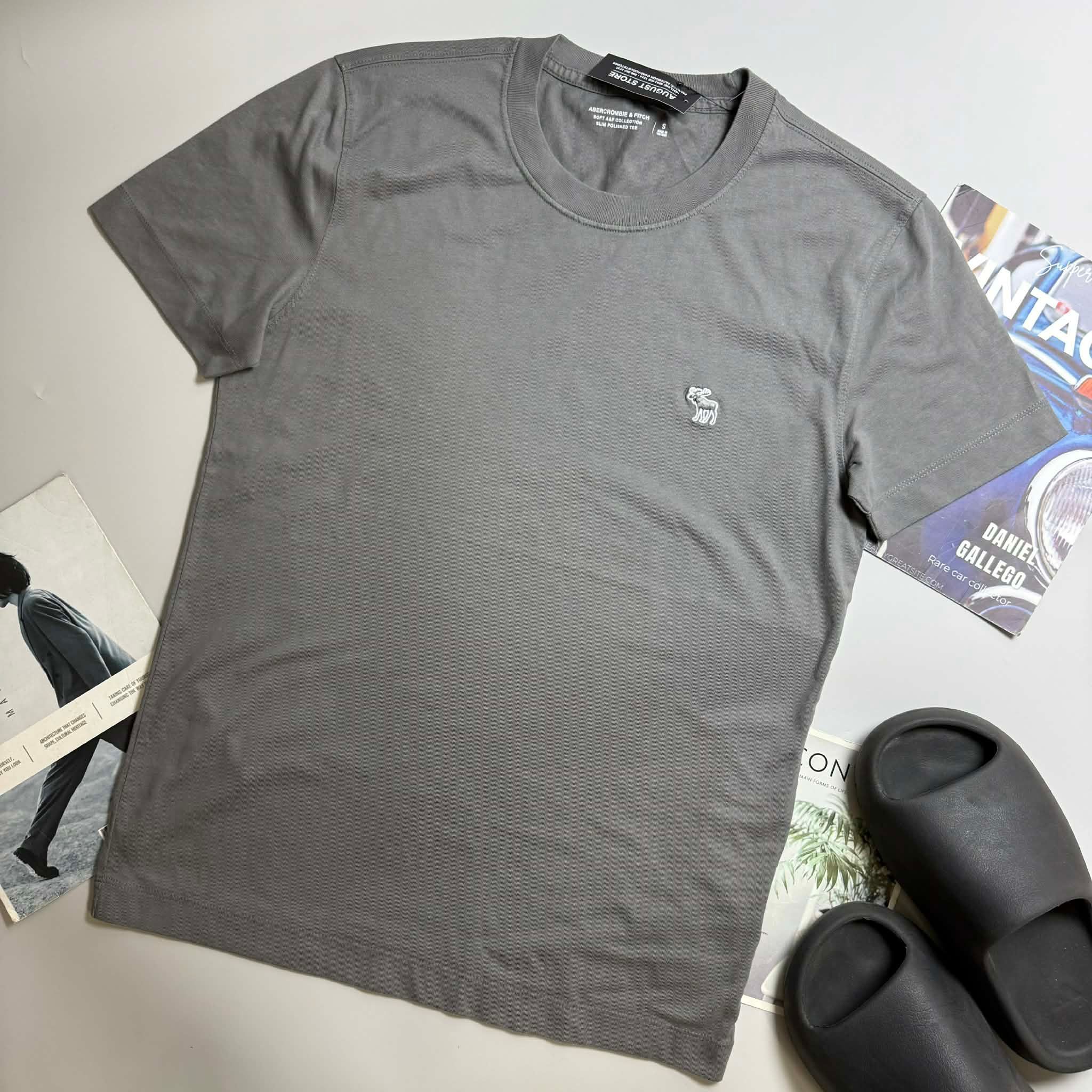 ÁO CỔ TRÒN ABER SLIM LOGO THÊU 6266