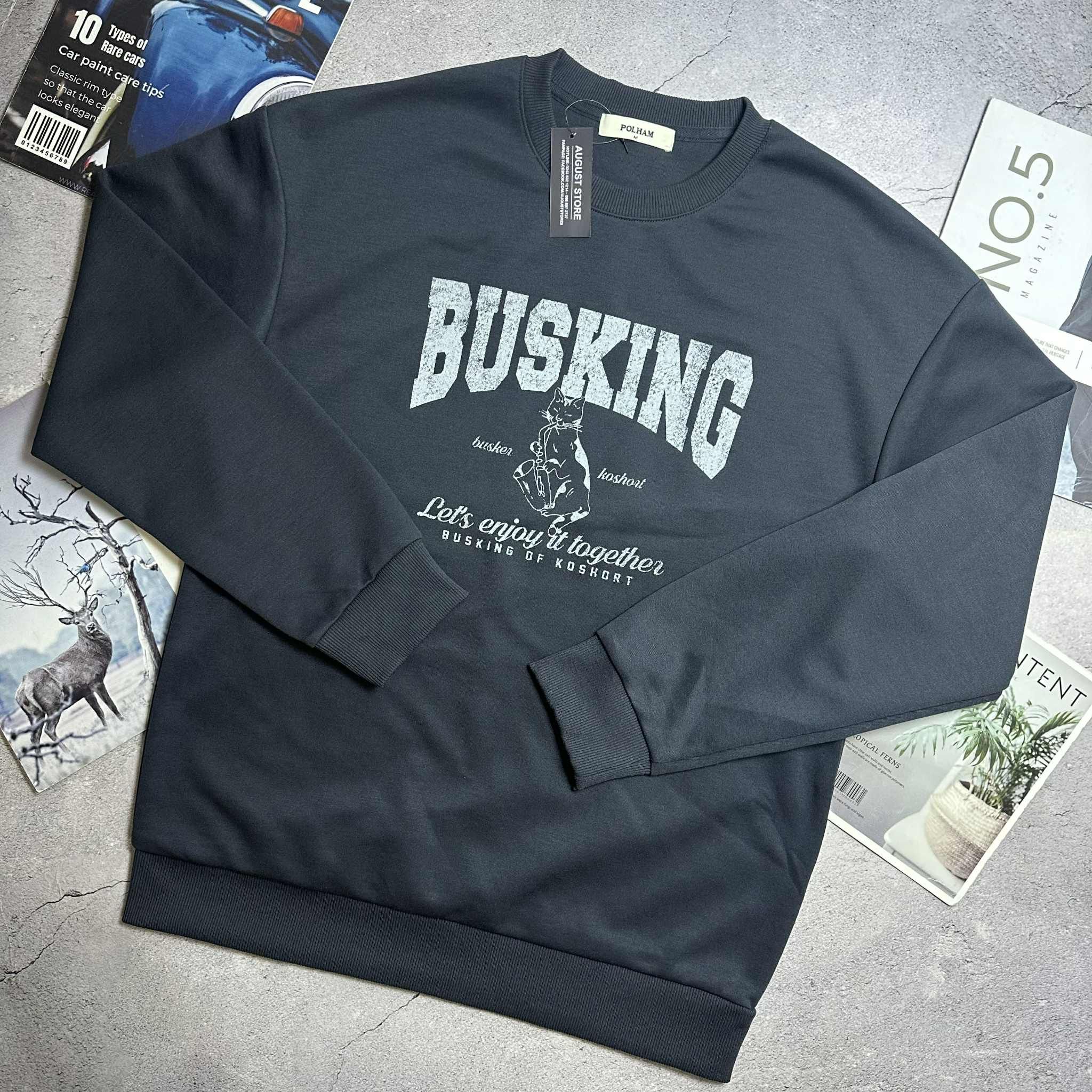 ÁO NỈ POL.HAM BUSKING MẶC ĐÔI NAM NỮ 3107