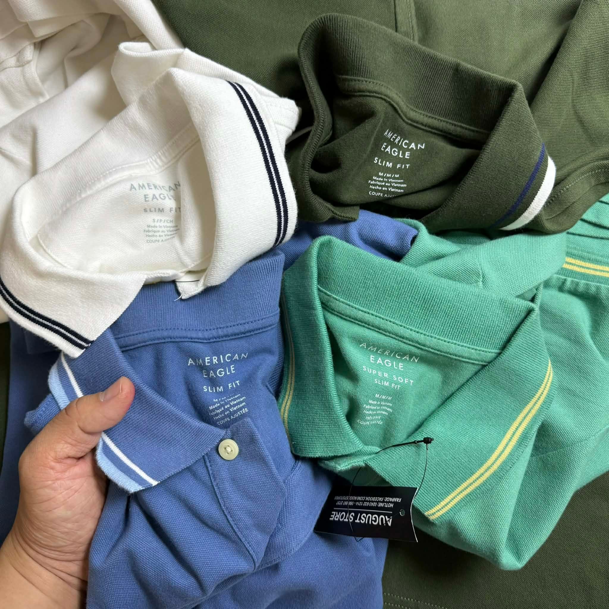 POLO AE LOGO NGỰC DÁNG SLIM FIT 7725