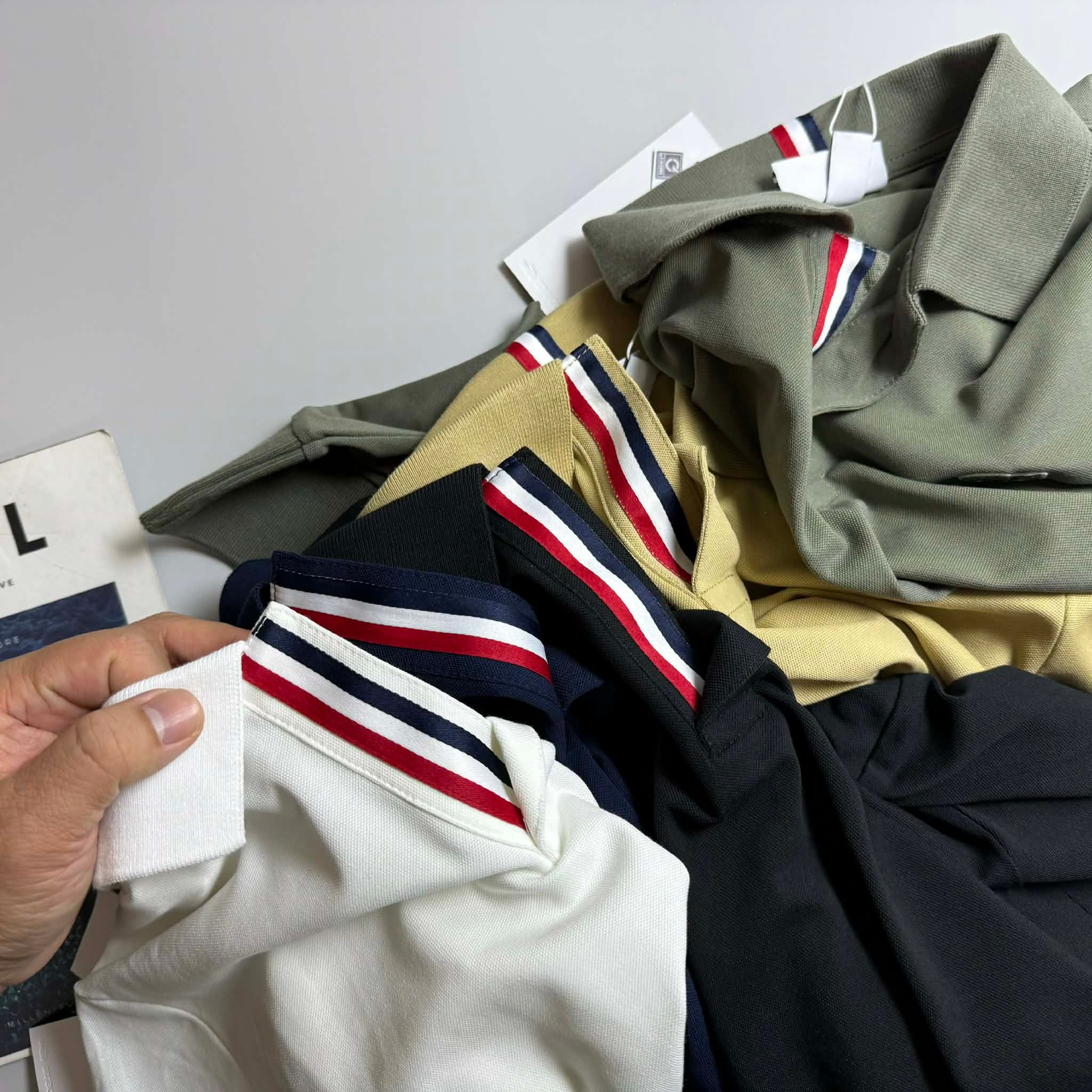 POLO DT LA.COSTE CỔ CỜ PHÁP SLIM 6728