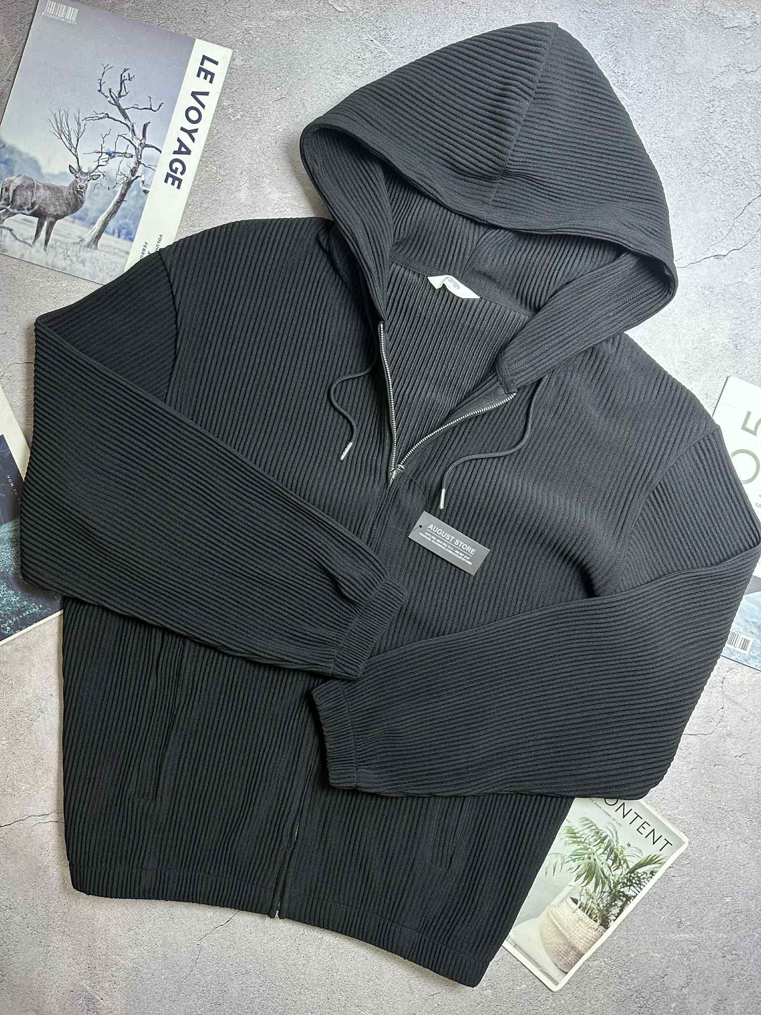 AK NỈ MŨ VẢI XỐP VÂN SỌC TOP.TEN 2908