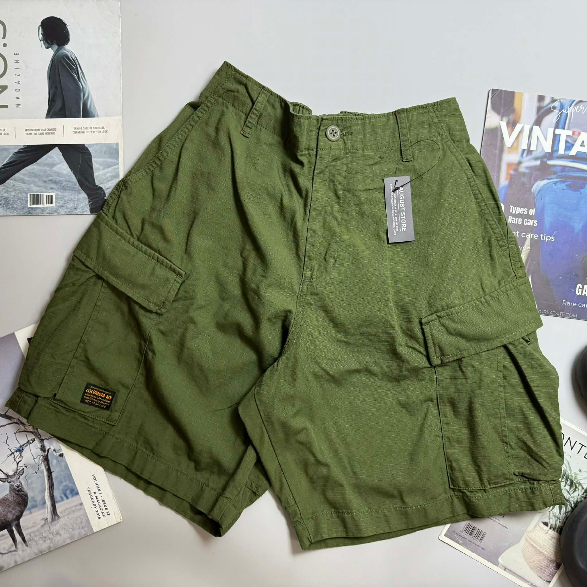 SHORT KAKI COLUM.BIA NYC RIBSTOP POCKET 3269