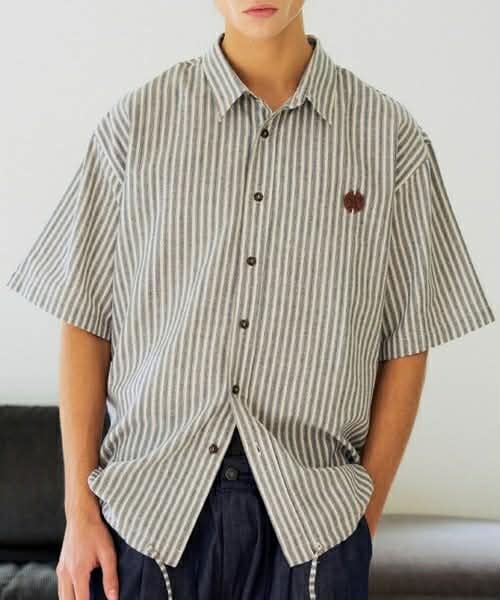 SƠ MI CỘC TAY SLOW.ACID KẺ OVERSIZE 7252