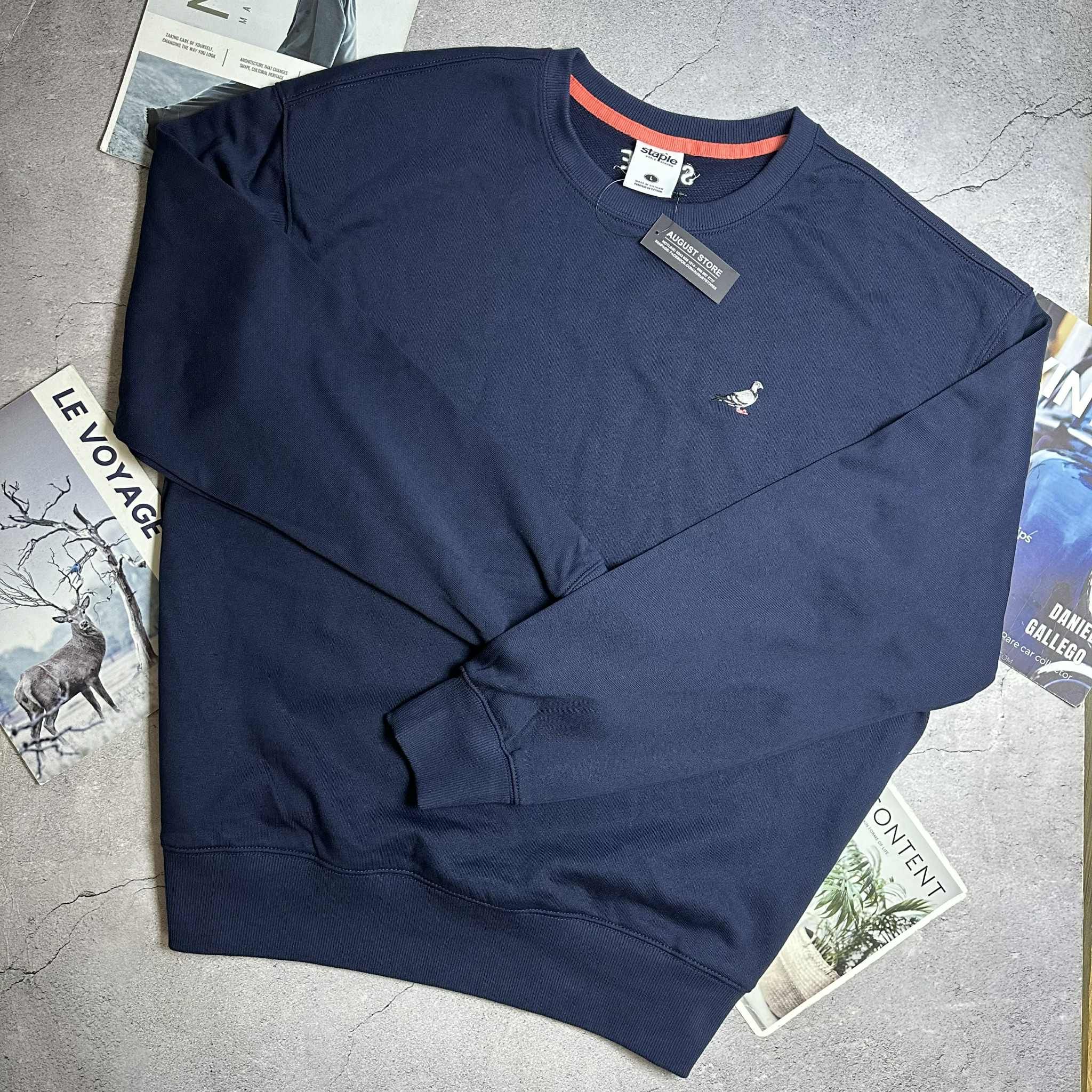 ÁO NỈ STAP.LE LOGO CHIM BỒ CÂU THÊU NGỰC 6953