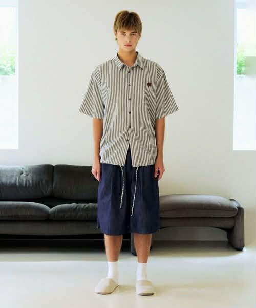 SƠ MI CỘC TAY SLOW.ACID KẺ OVERSIZE 7252