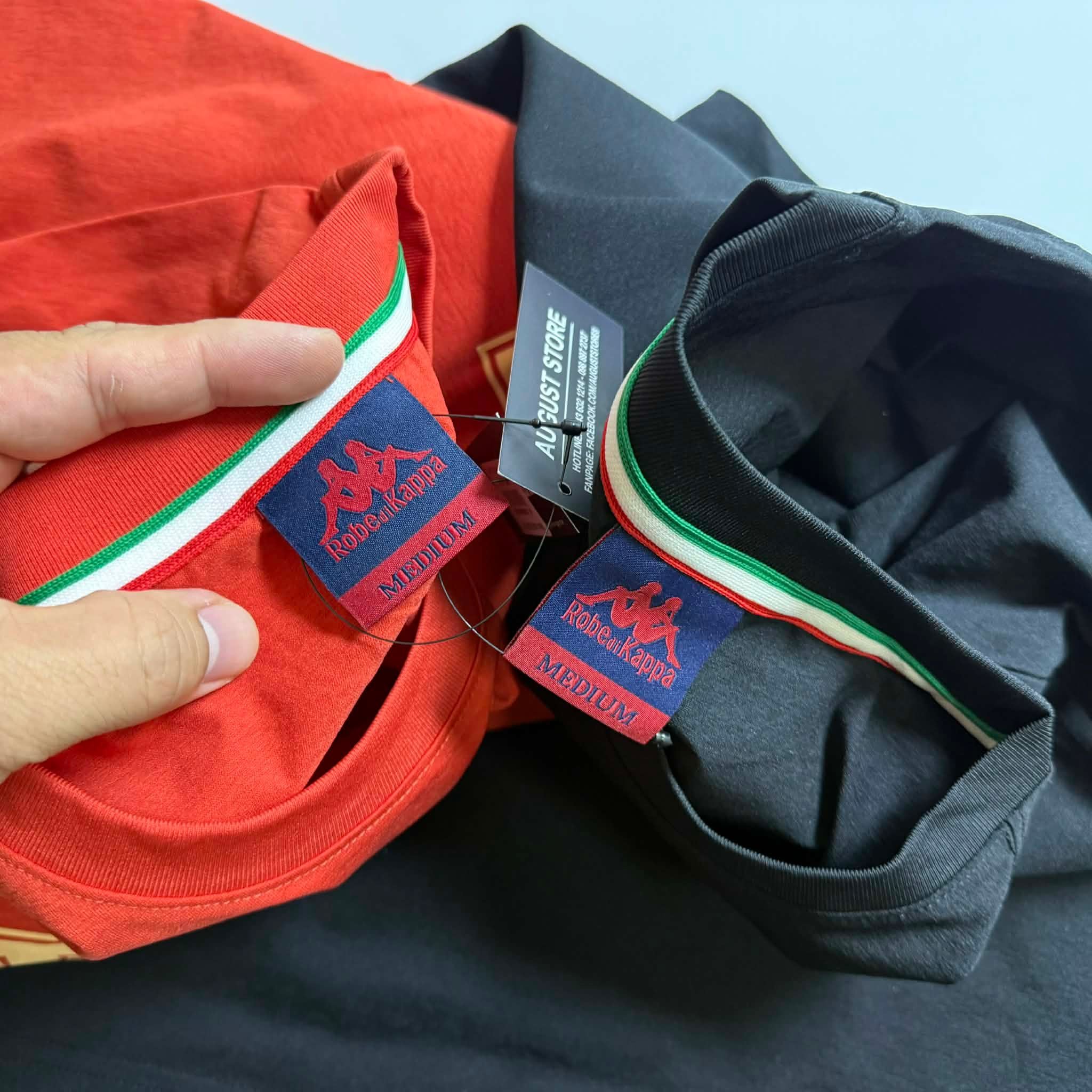 ÁO CỔ TRÒN KAP.PA IN CHỮ ROBE UNISEX 7638