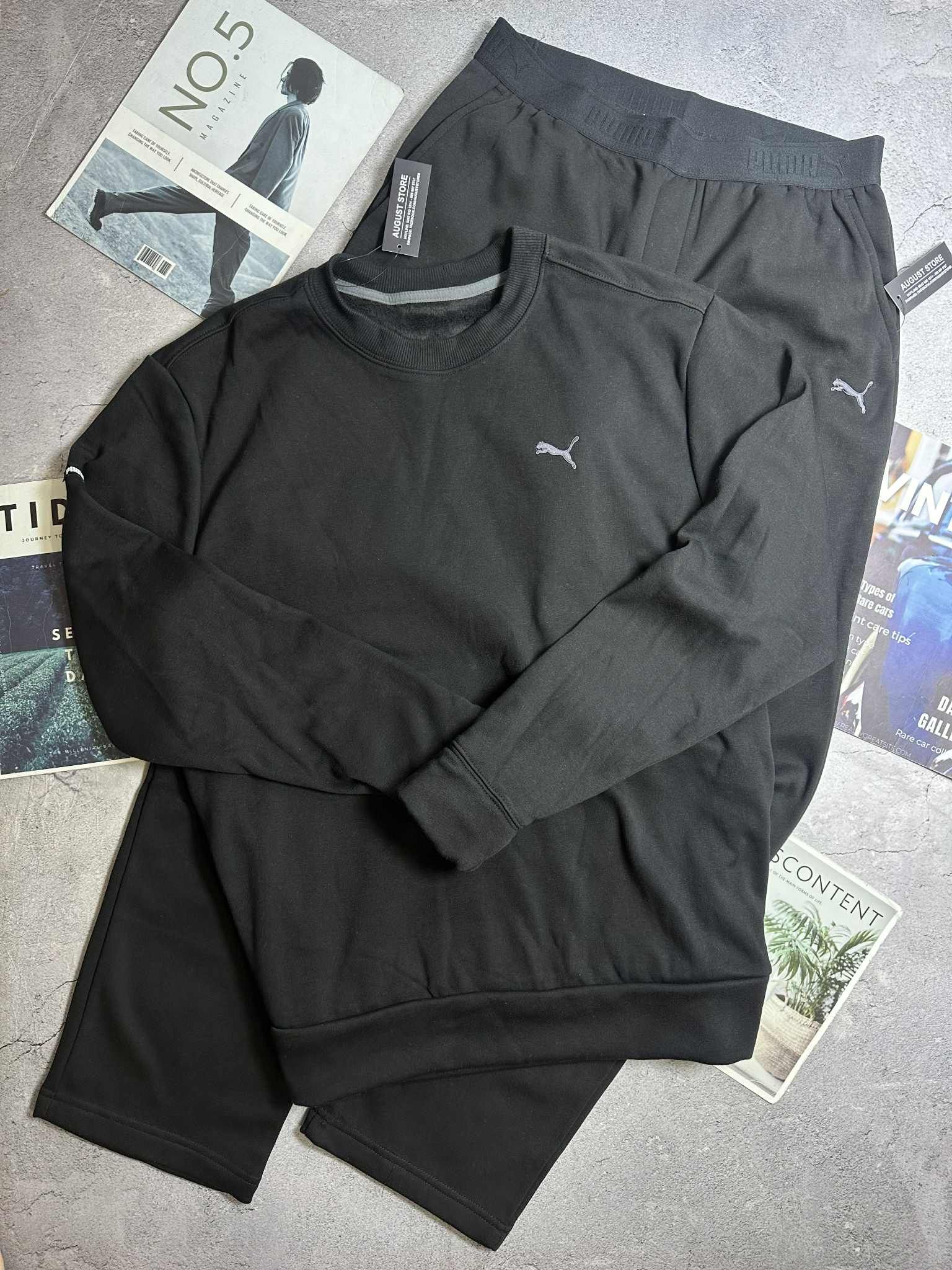 QUẦN NỈ LÓT LÔNG PU.MA DÁNG SUÔNG 3400