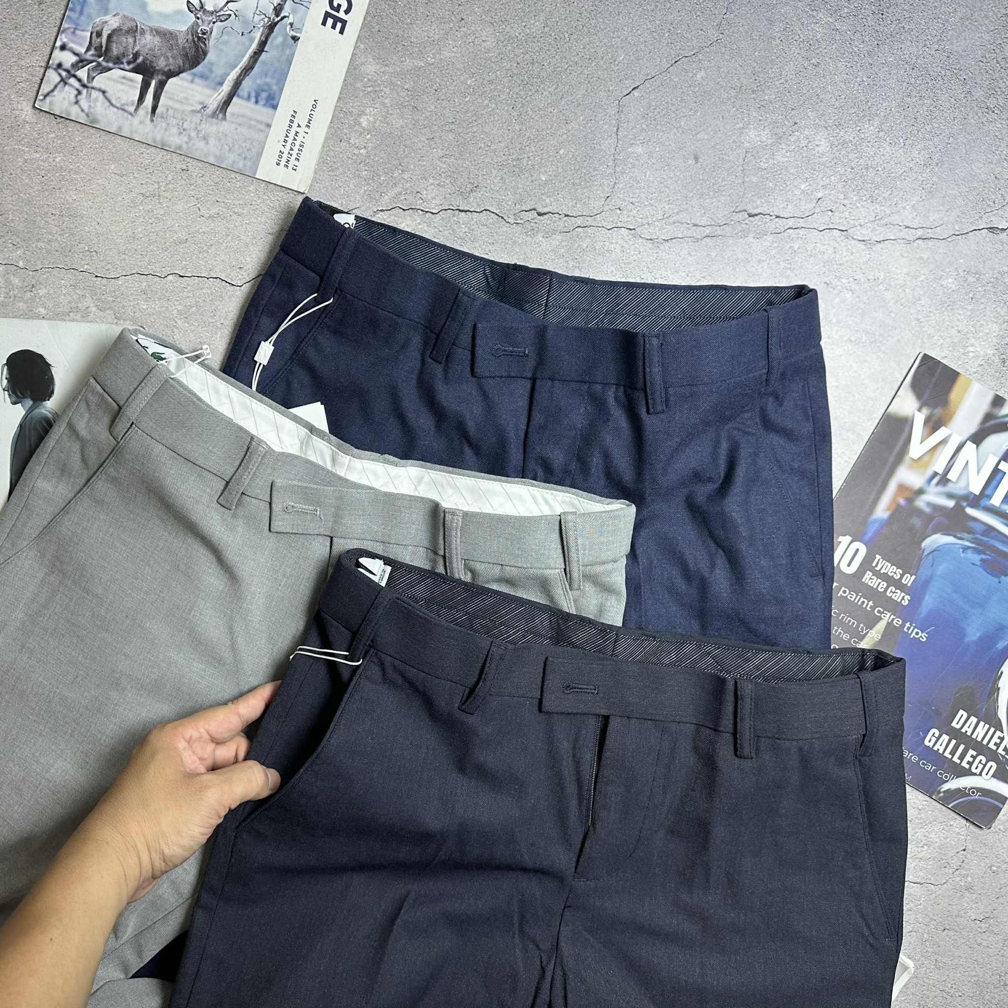 QUẦN VẢI LA.COSTE SLIM LOGO TÚI SAU 6805