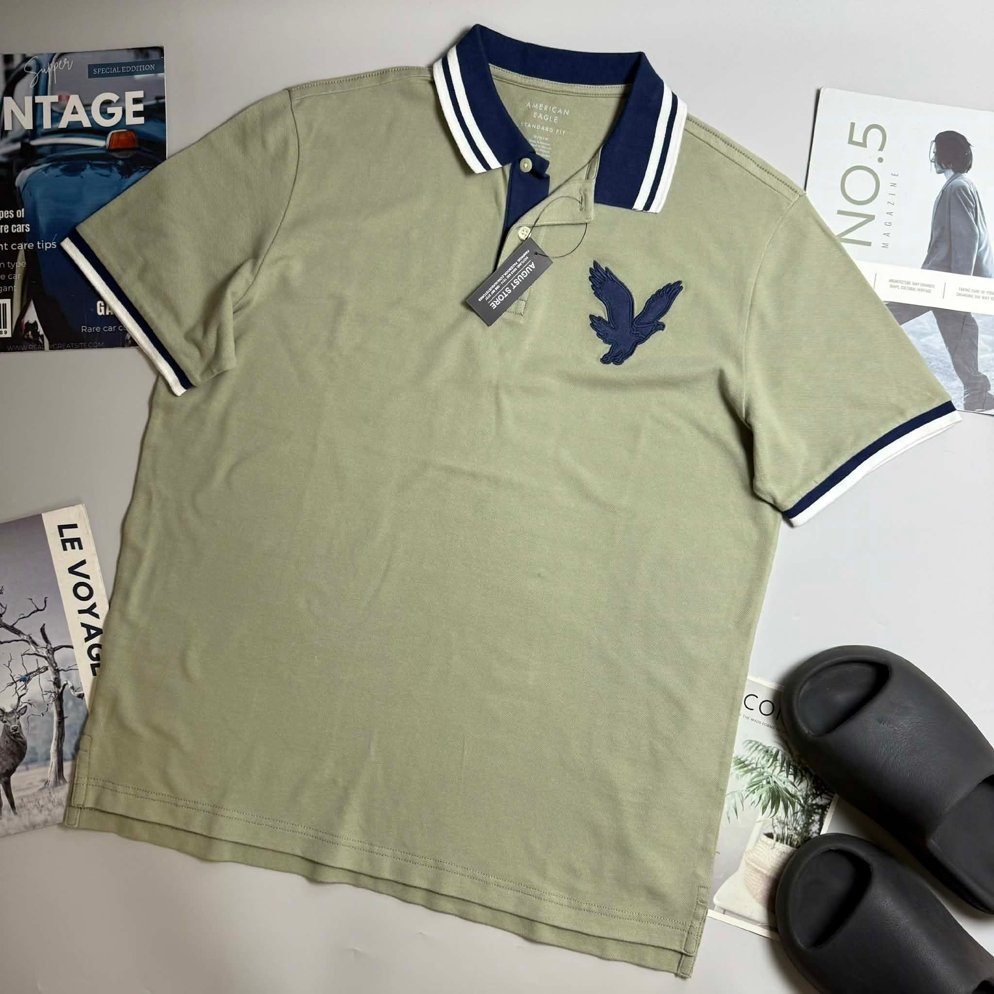 POLO AE LOGO NGỰC DÁNG STANDARD FIT 7723