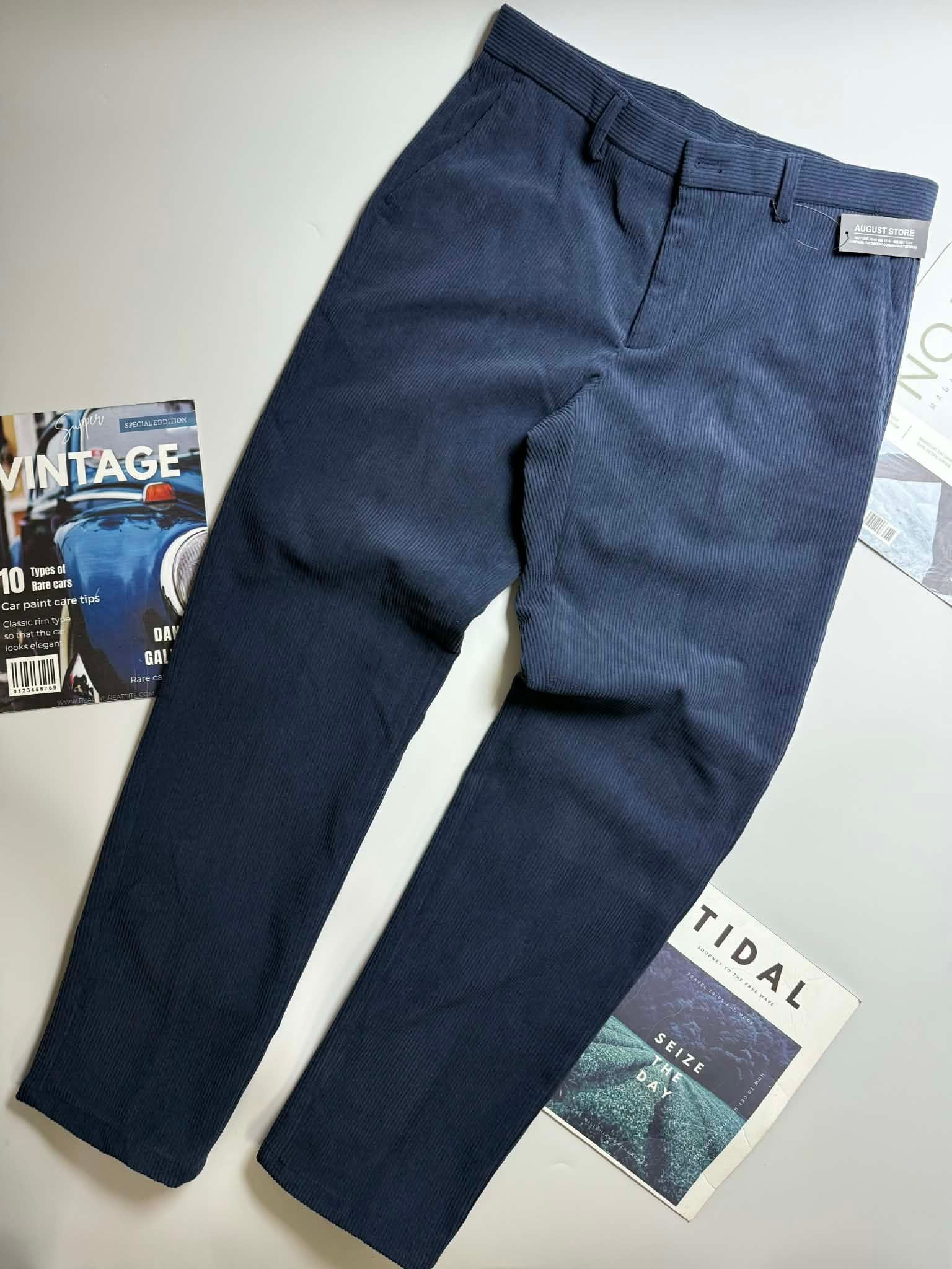 QUẦN NHUNG KẺ TĂM OL.ZEN STANDARD FIT 3032