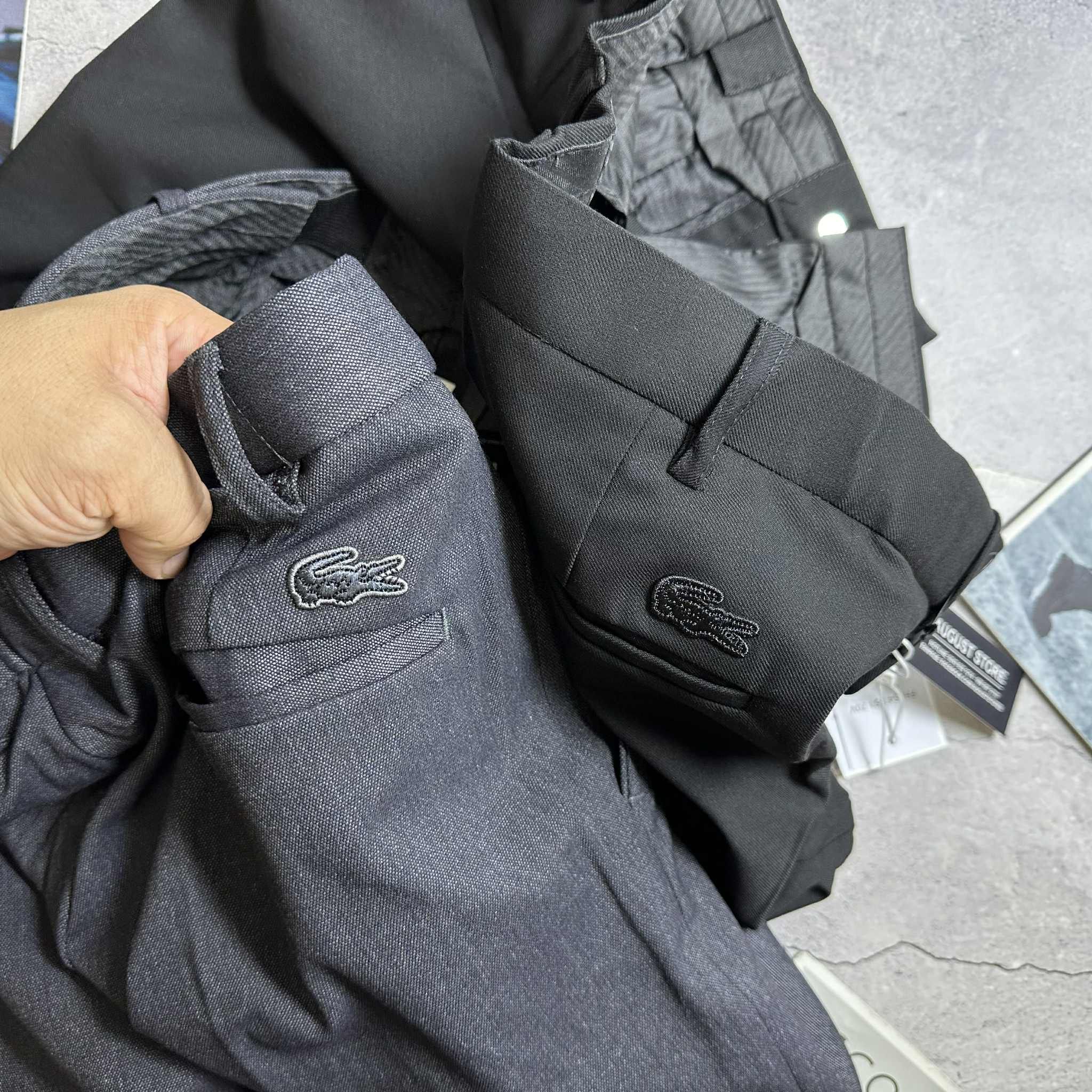 QUẦN VẢI LA.COSTE CẠP CHUN SLIM LOGO TÚI 6807