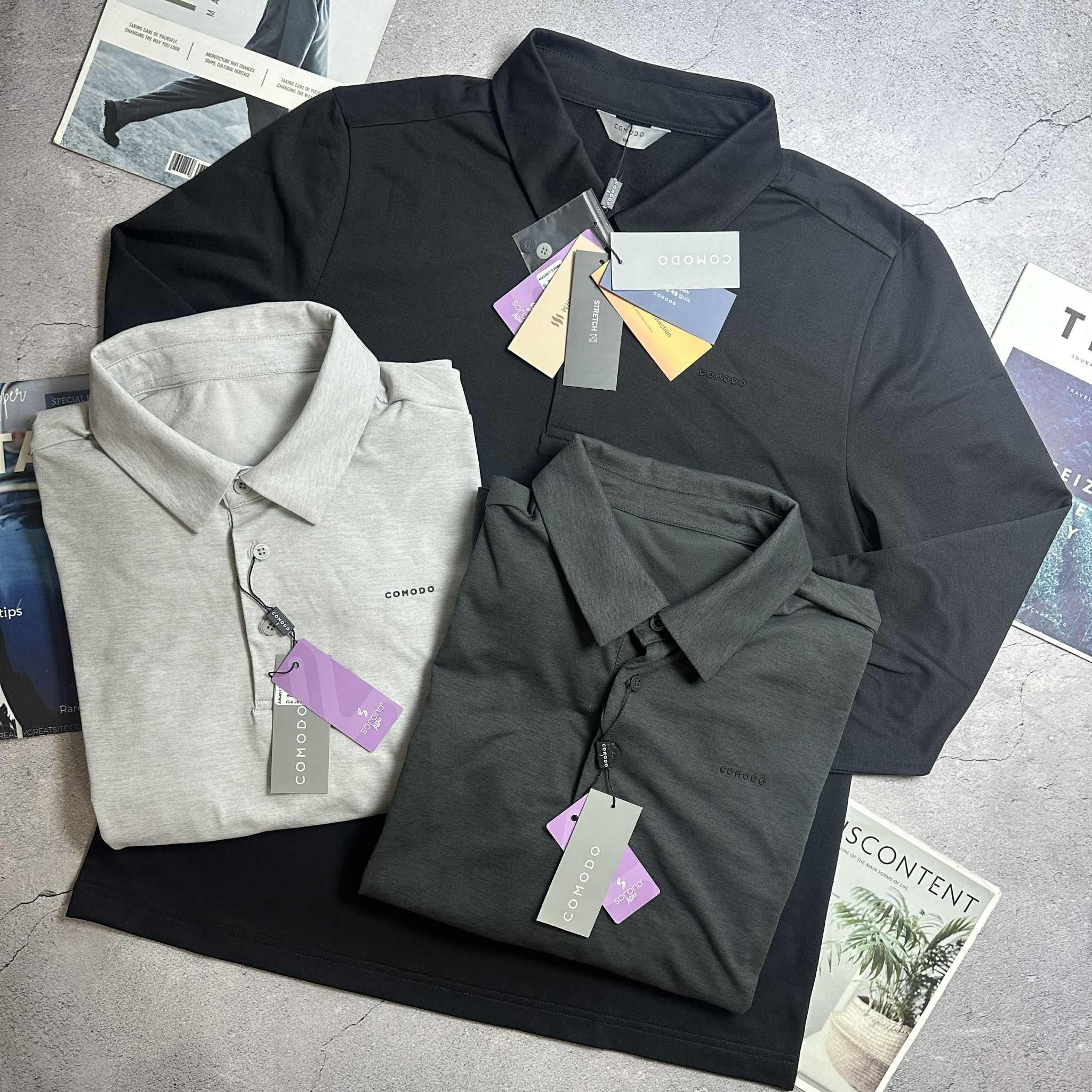 POLO NỈ DÀI TAY CO.MODO BASIC SLIM 5525