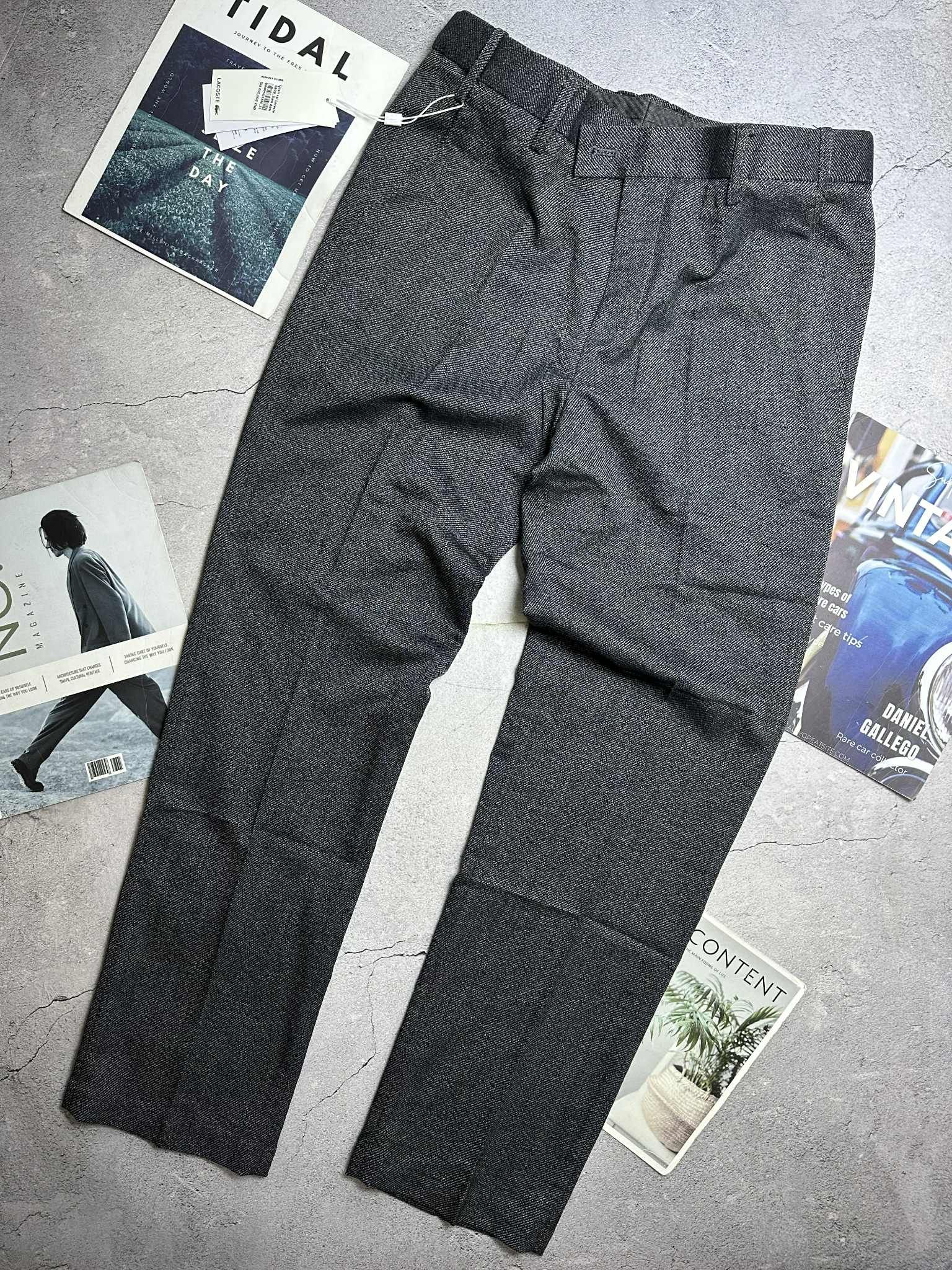 QUẦN VẢI LA.COSTE CẠP CHUN SLIM LOGO TÚI 6809