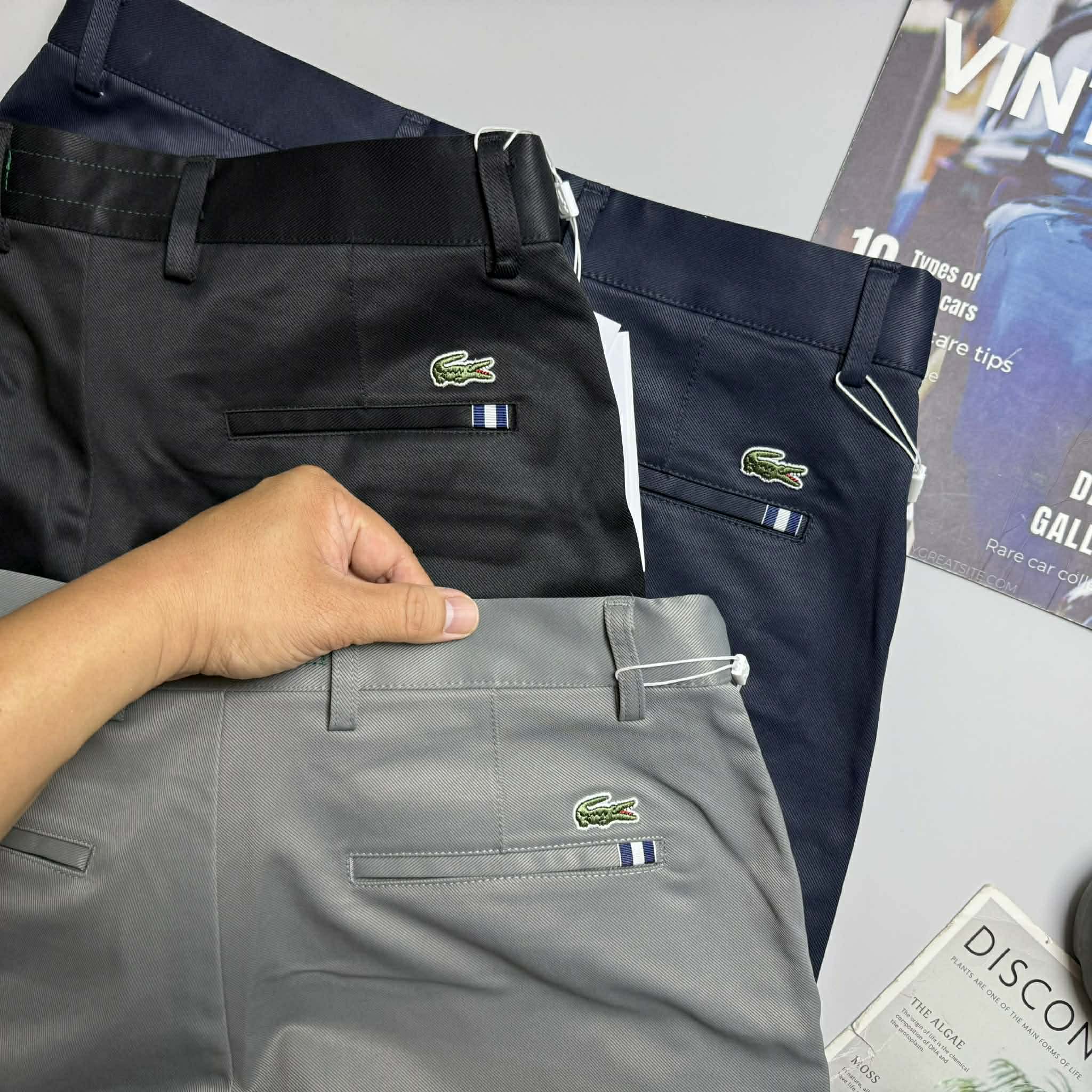 SHORT VẢI LA.COSTE LOGO TÚI SLIM 6627
