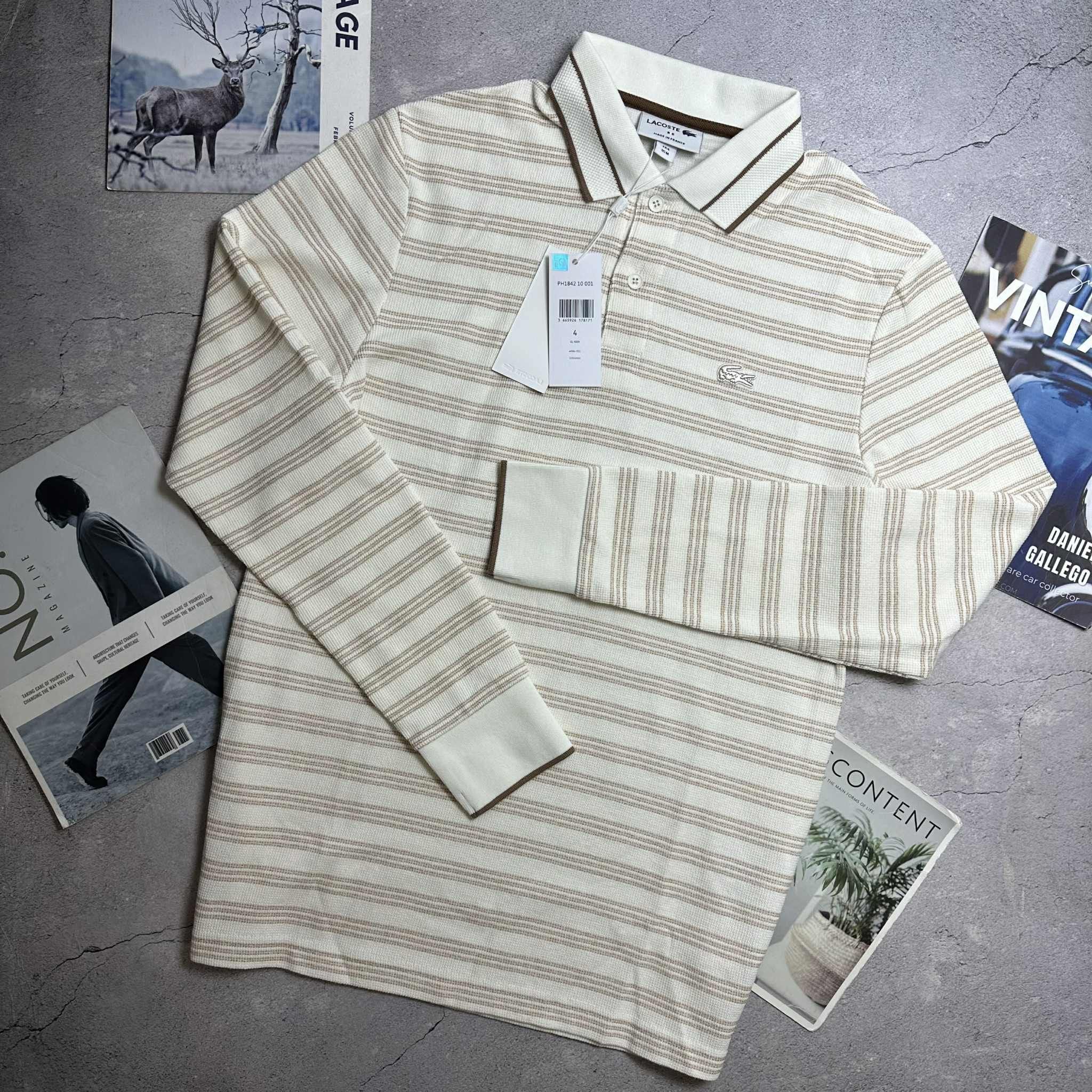 POLO DT LA.COSTE KẺ NGANG FORM SLIMFIT 6720