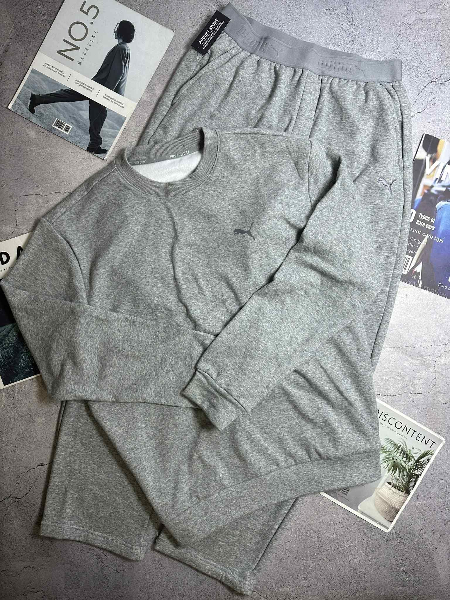 QUẦN NỈ LÓT LÔNG PU.MA DÁNG SUÔNG 3400