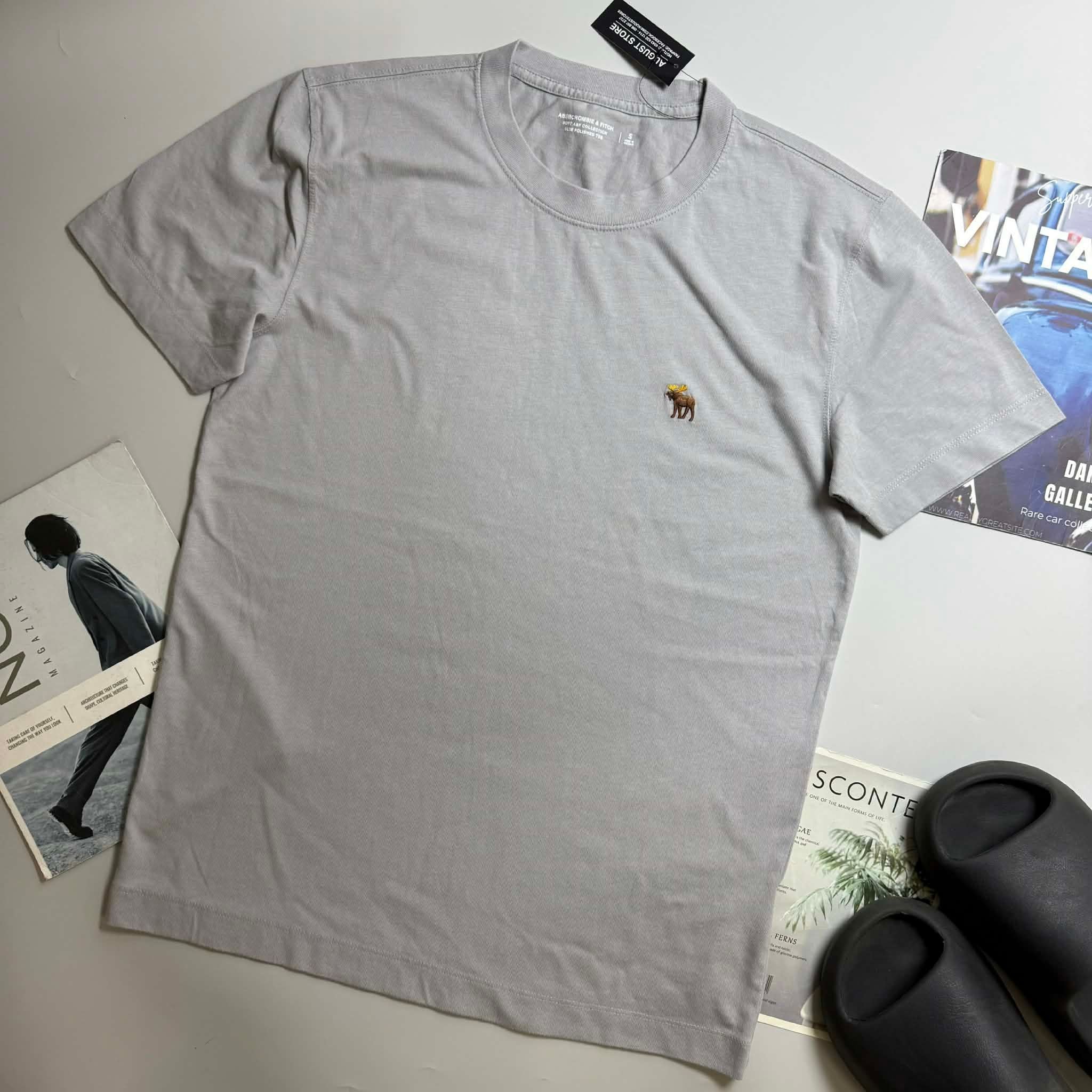 ÁO CỔ TRÒN ABER SLIM LOGO THÊU 6266