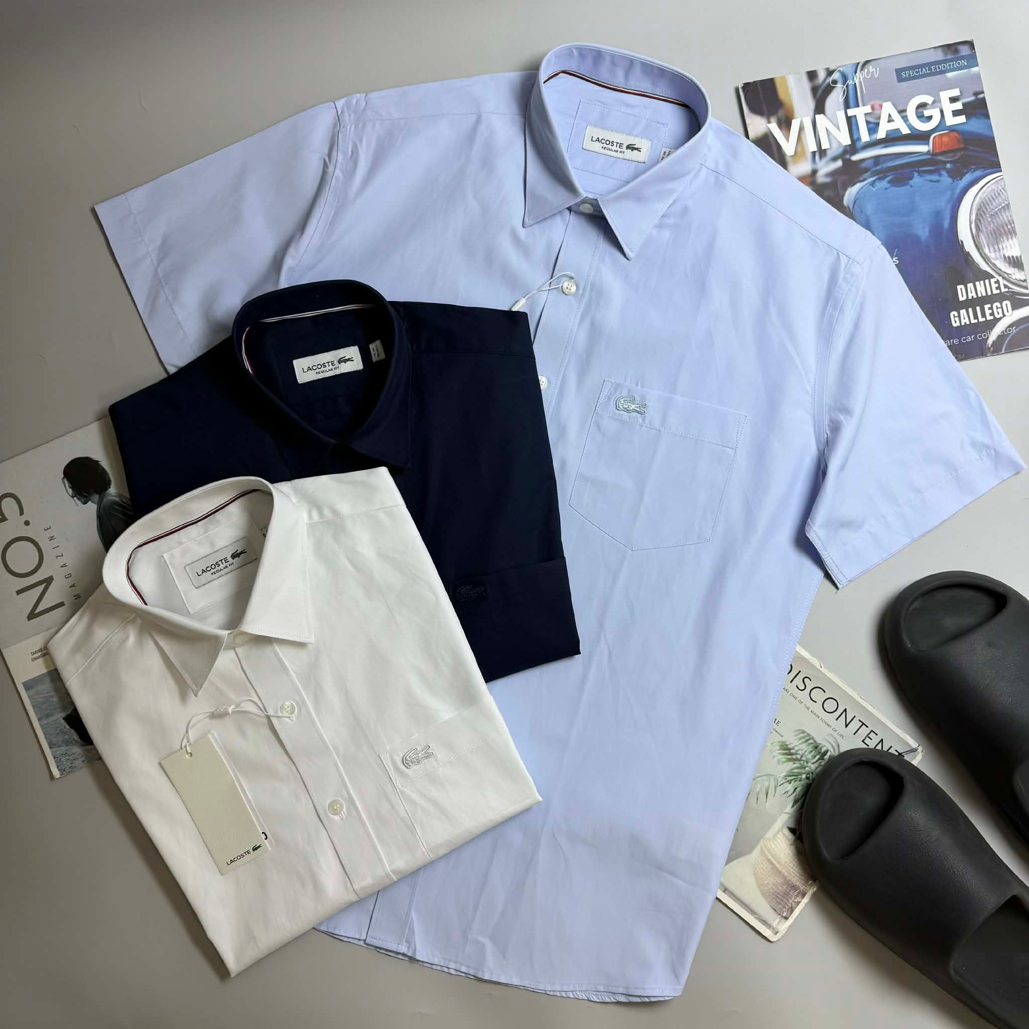 SƠ MI CT LA.COSTE LOGO TÚI NGỰC REGULAR FIT 7720