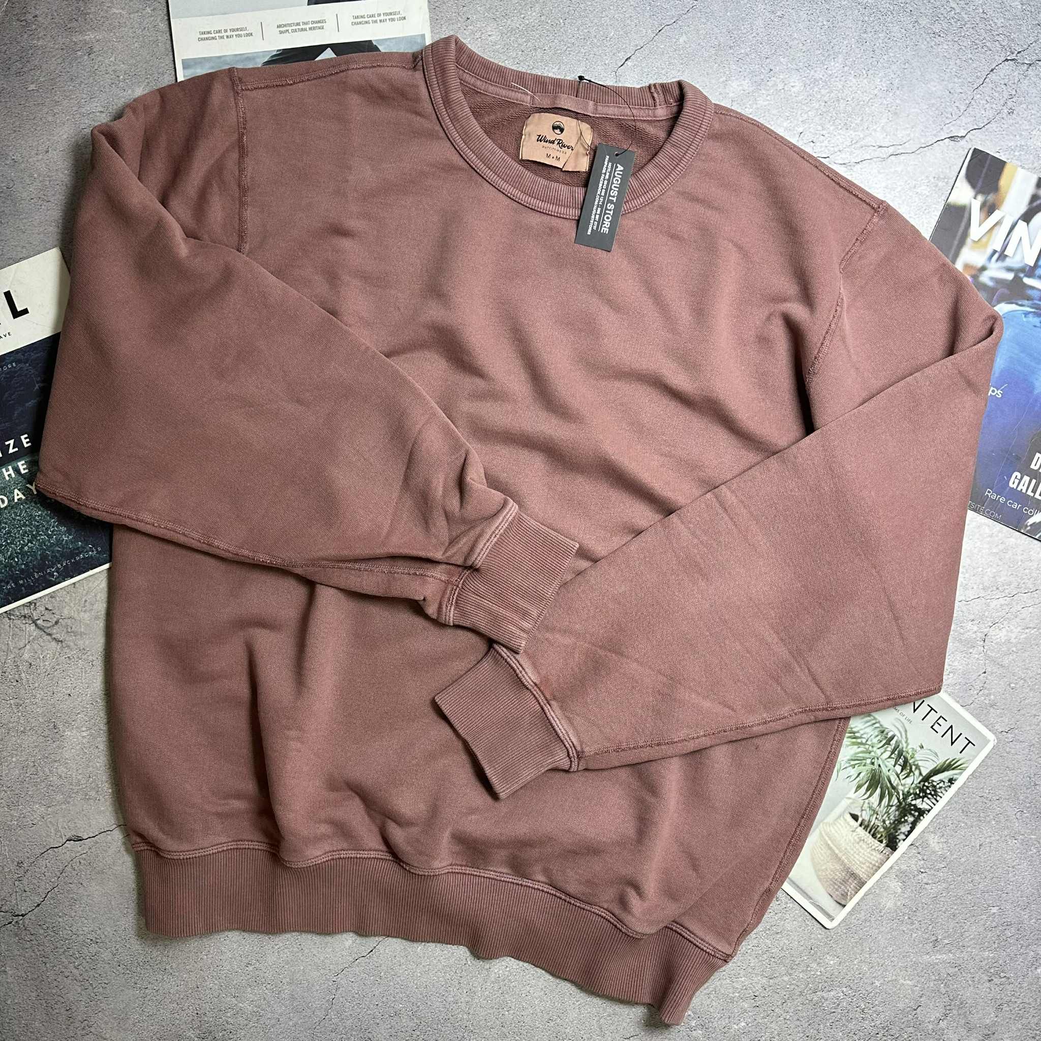 ÁO NỈ WIND.RIVER VẢI GIẶT WASH OVERSIZE 5815