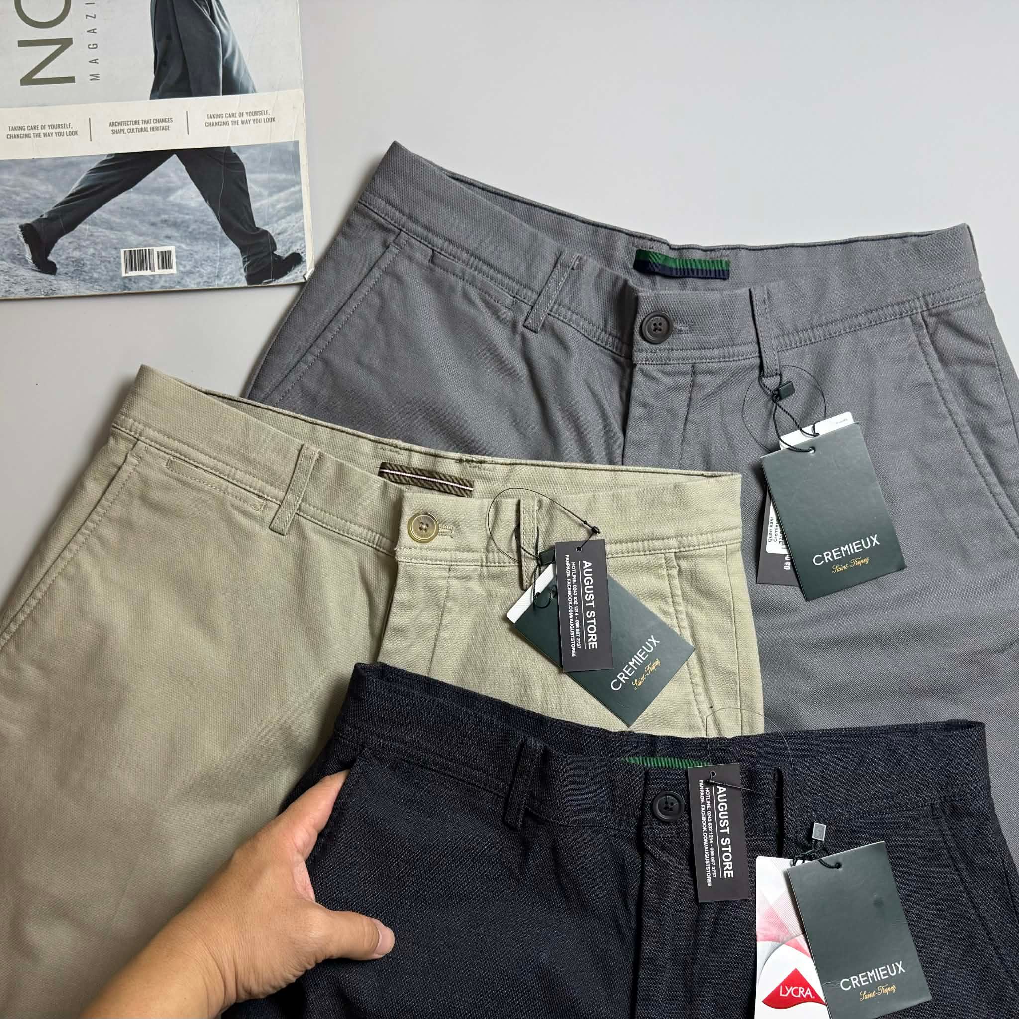 QUẦN CHINO KAKI CRE.MIEUX REGULAR FIT 3210