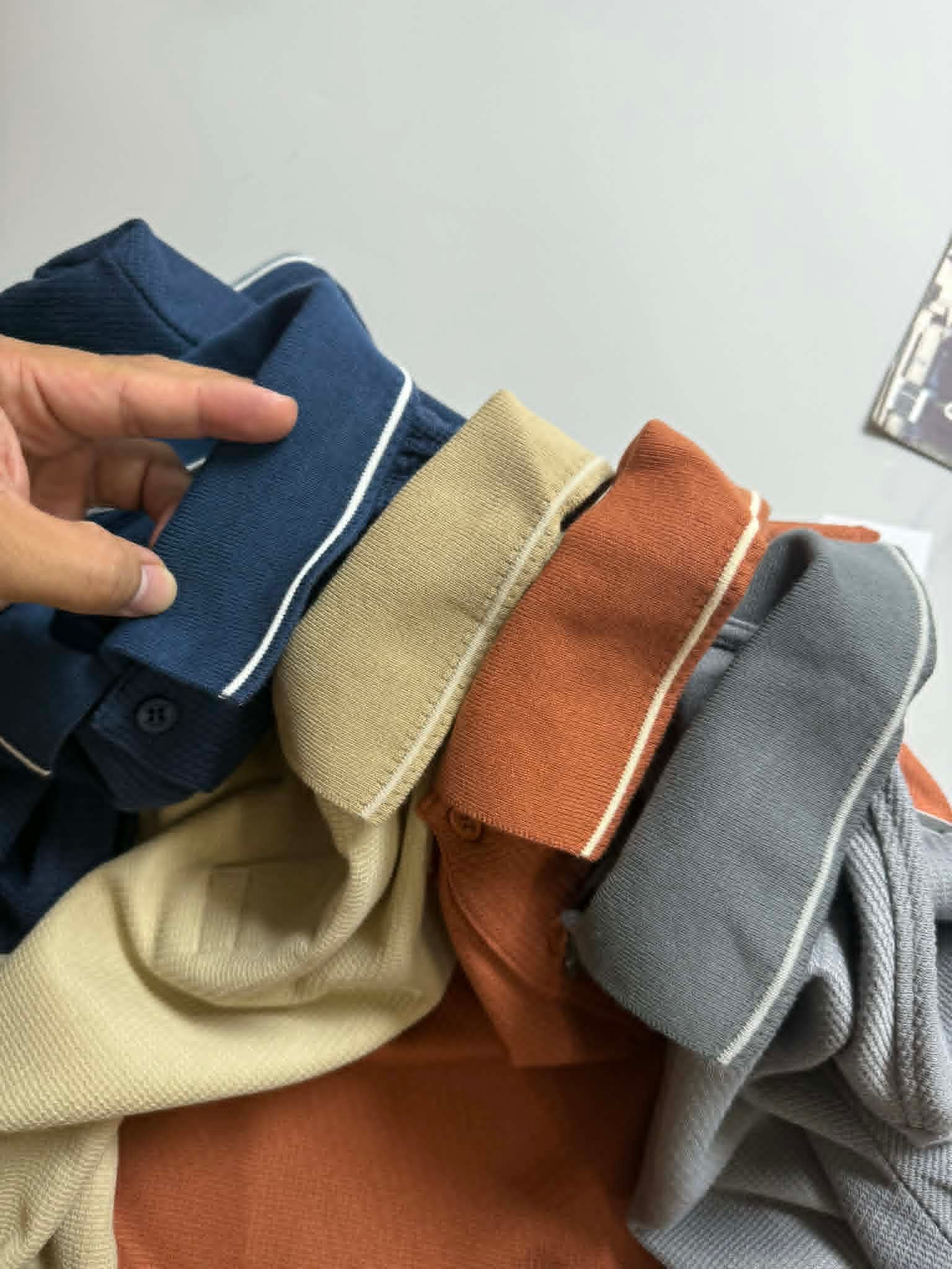 POLO LA.COSTE CỔ VIỀN KẺ SLIM 7654
