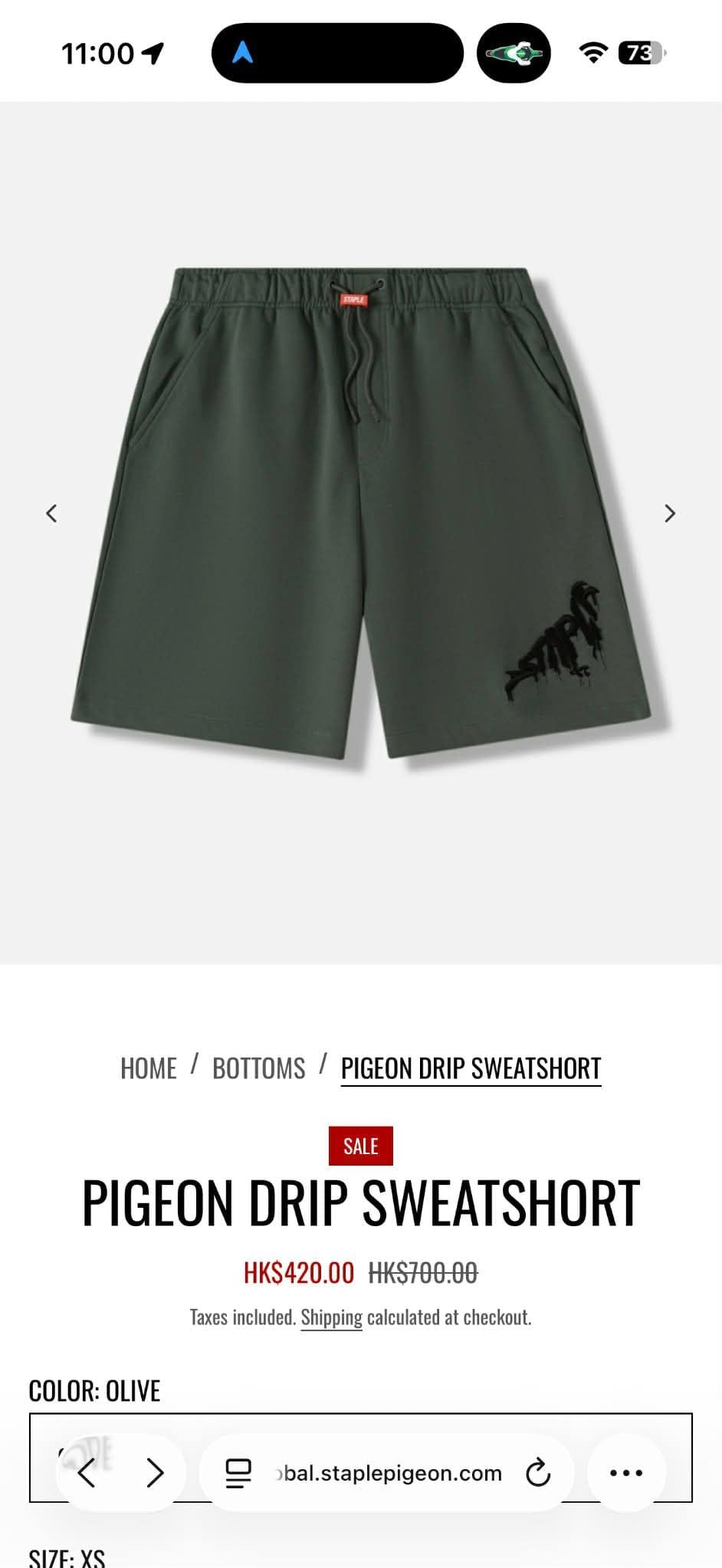 SHORT NỈ STAPLE CHỮ THÊU 5595