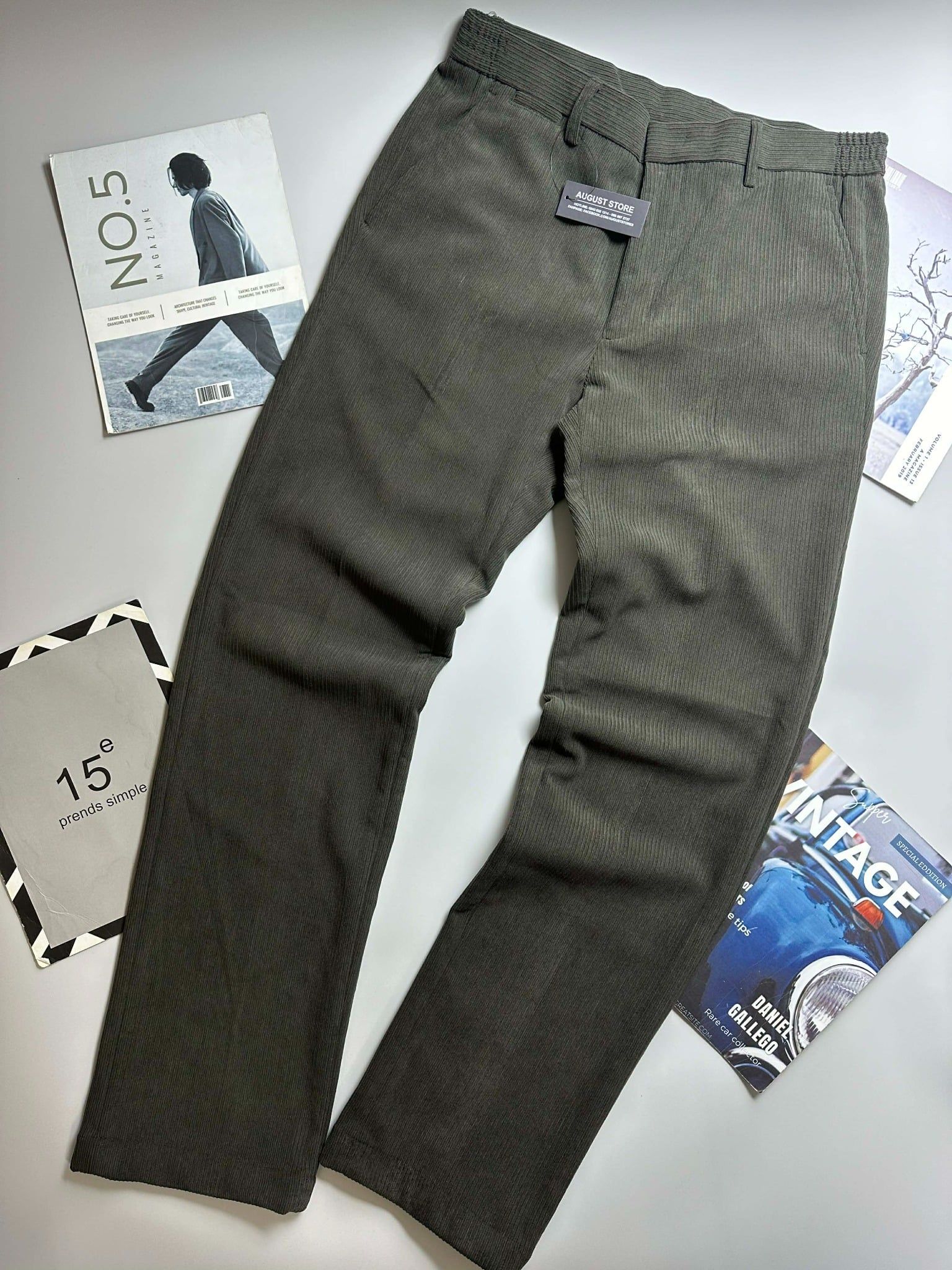 QUẦN NHUNG KẺ TĂM CẠP CHUN CRO.CODILE 4502