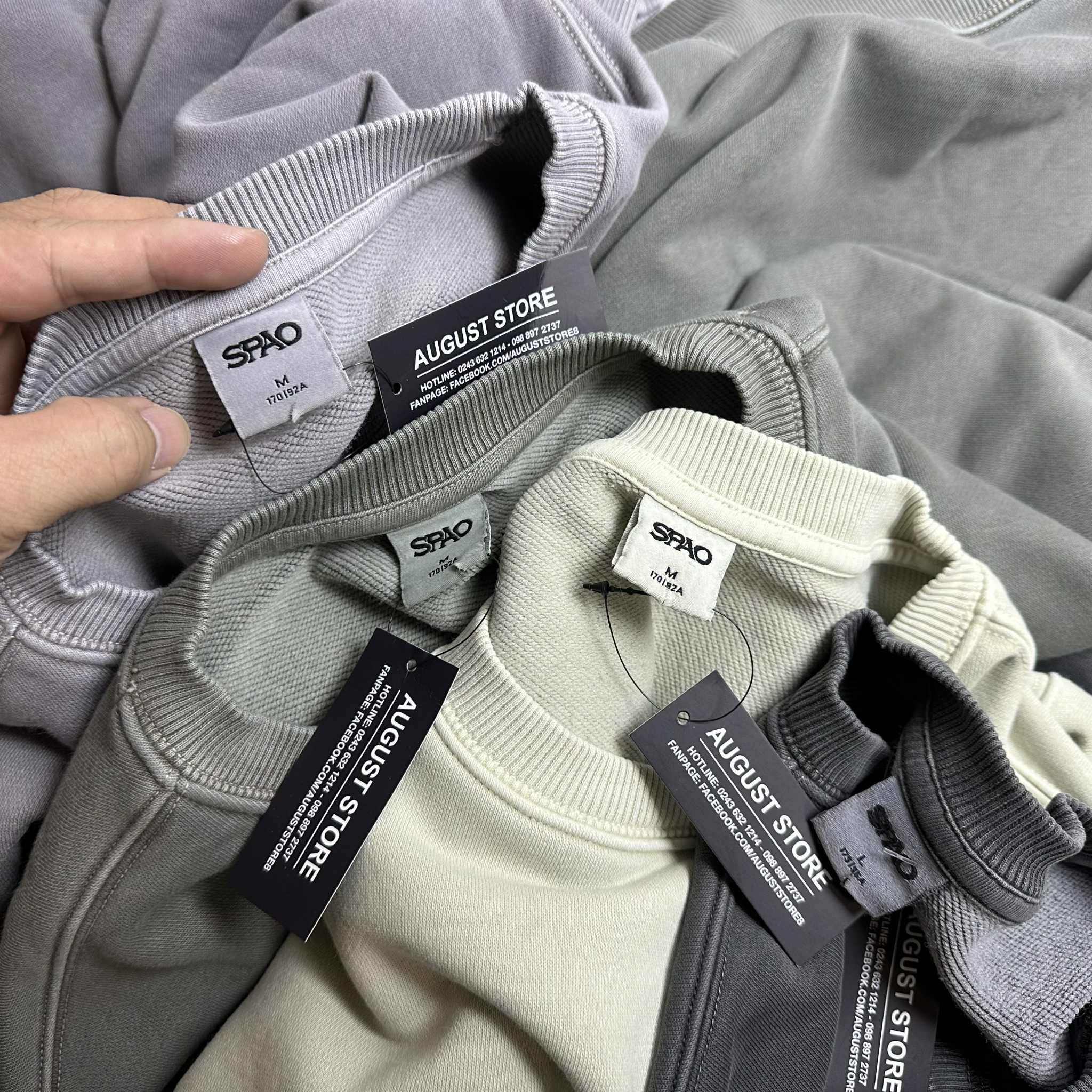 ÁO NỈ SPAO VẢI GIẶT WASH OVERSIZE 5203