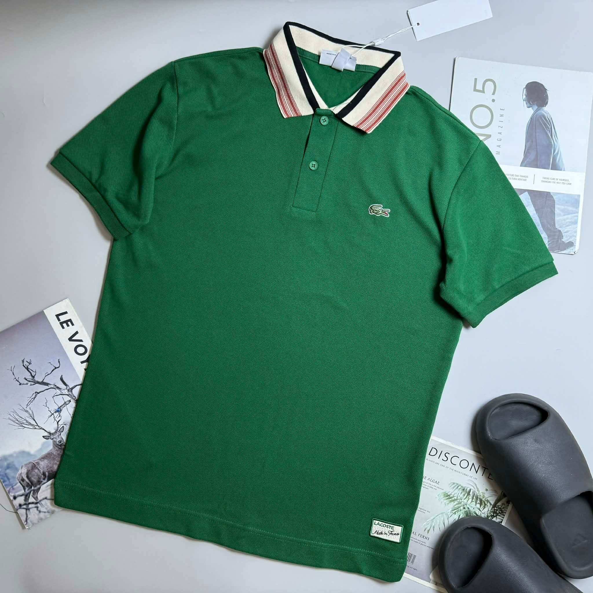 POLO LA.COSTE CỔ KẺ & LOGO VẠT ÁO 7628