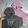 HOODIE NỈ SPAO NỮ BLACK BUNNIES CLUB 5207