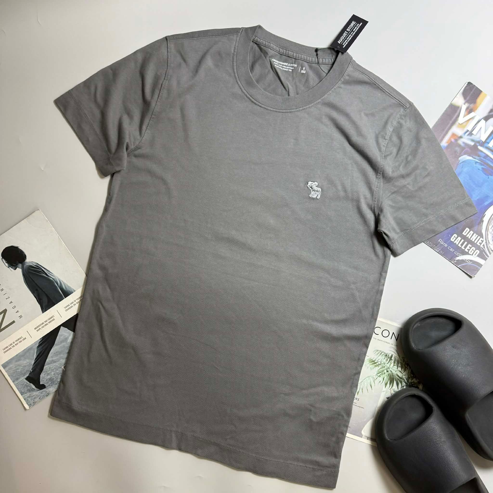 ÁO CỔ TRÒN ABER SLIM LOGO THÊU 6266