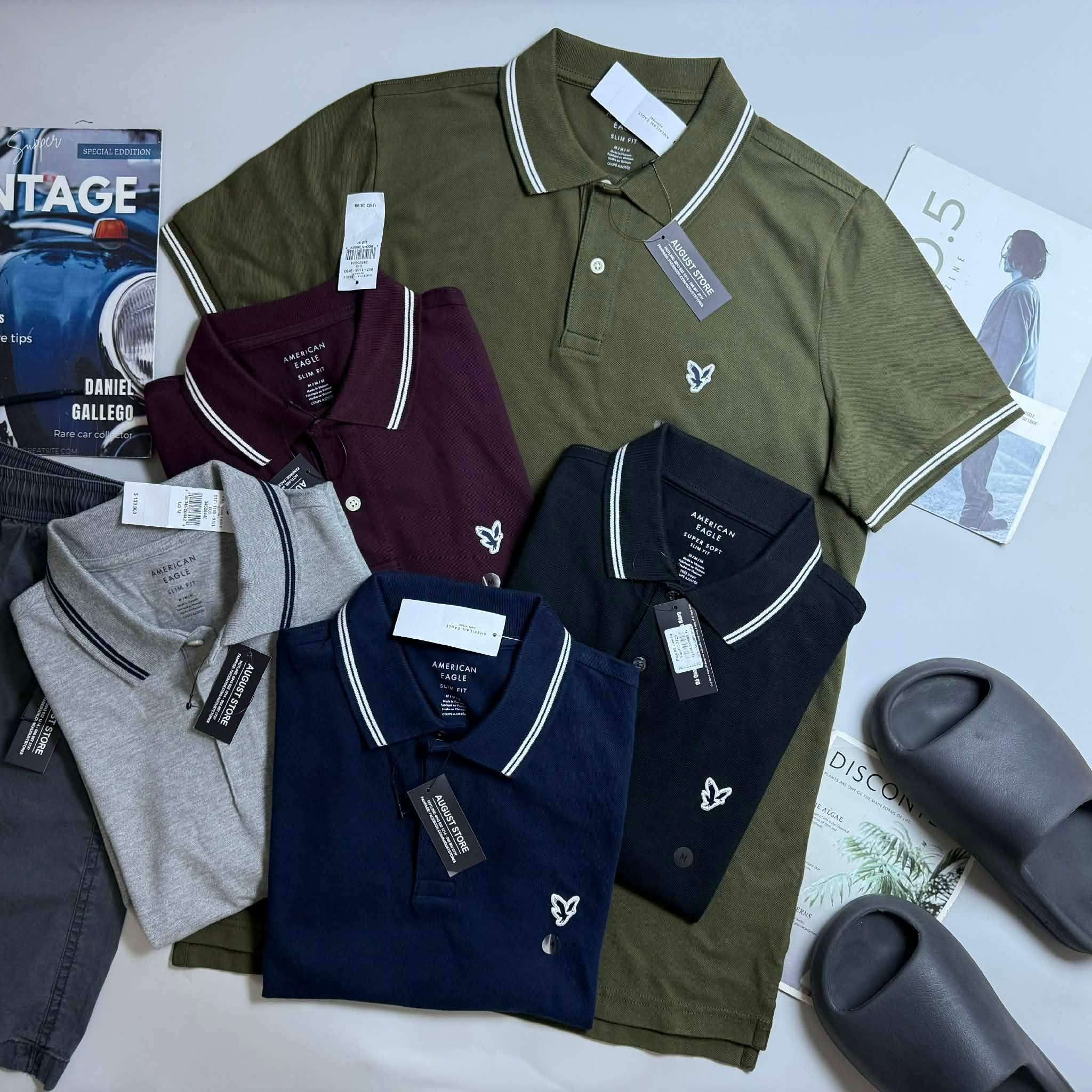POLO AE LOGO NGỰC DÁNG SLIM FIT 7725