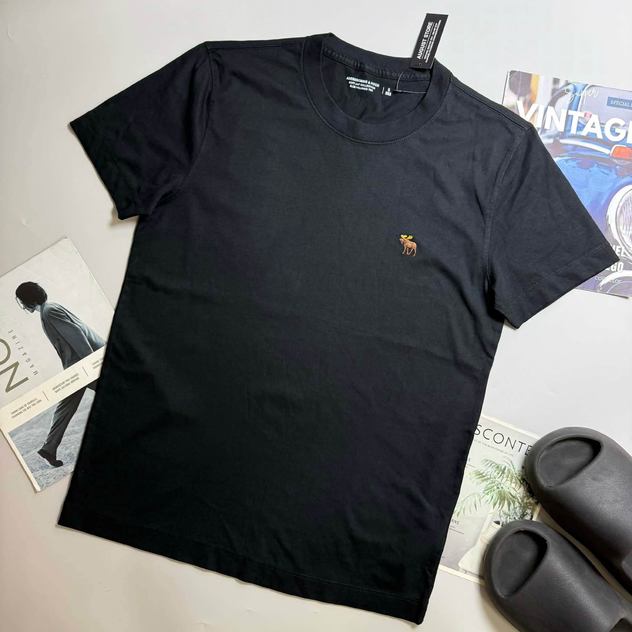 ÁO CỔ TRÒN ABER SLIM LOGO THÊU 6266