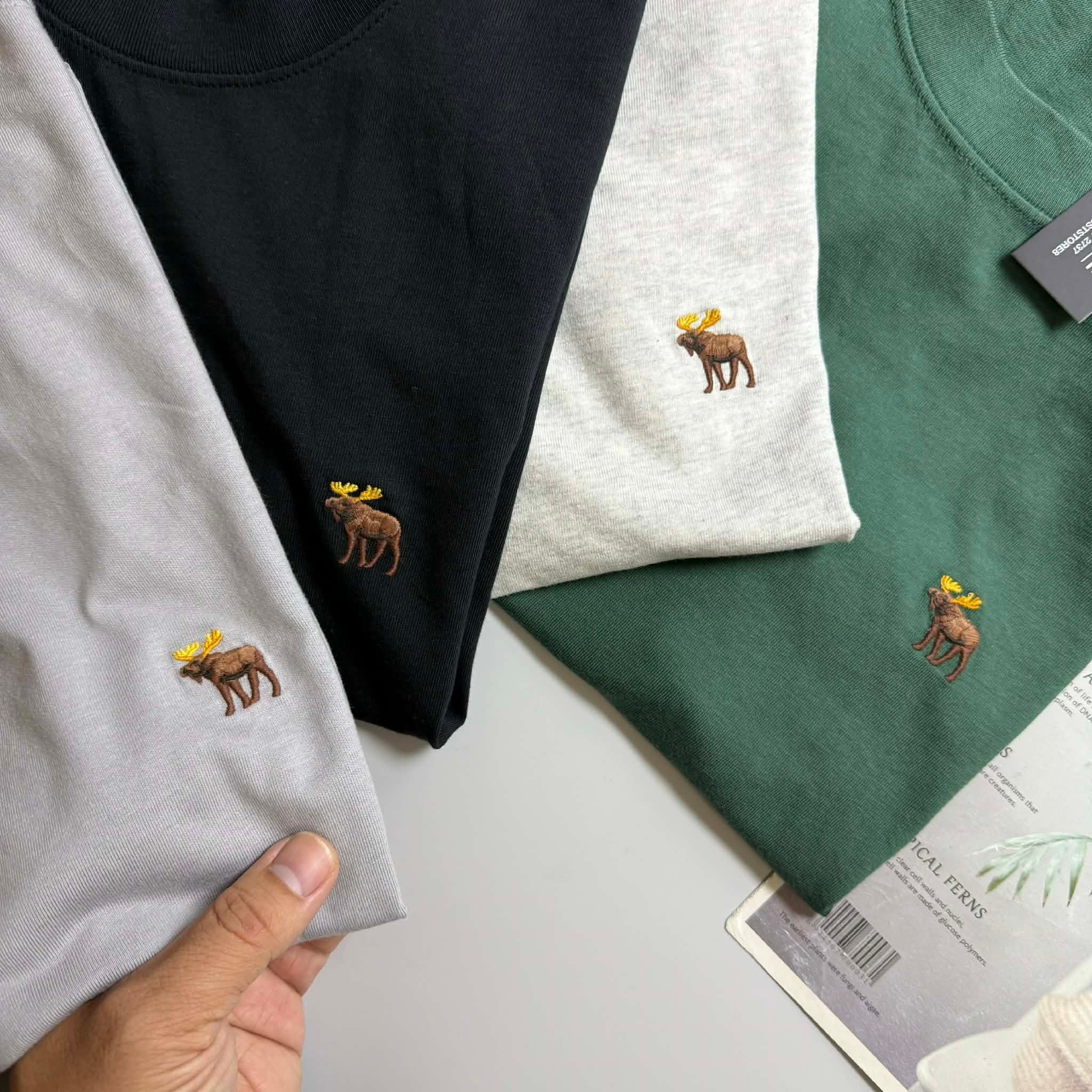 ÁO CỔ TRÒN ABER SLIM LOGO THÊU 6266