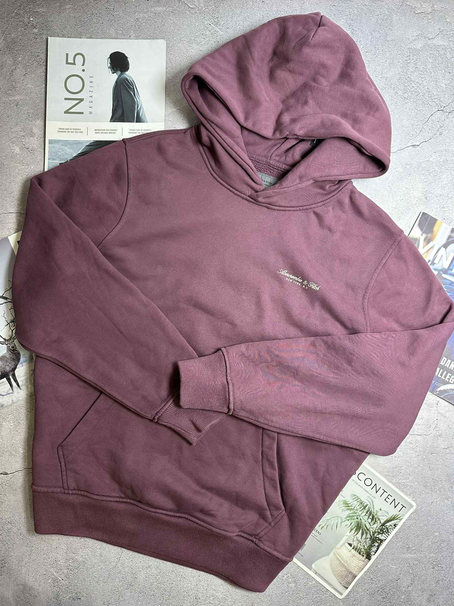 HOODIE NỈ MŨ A&F MICRO LOGO POPOVER 6850