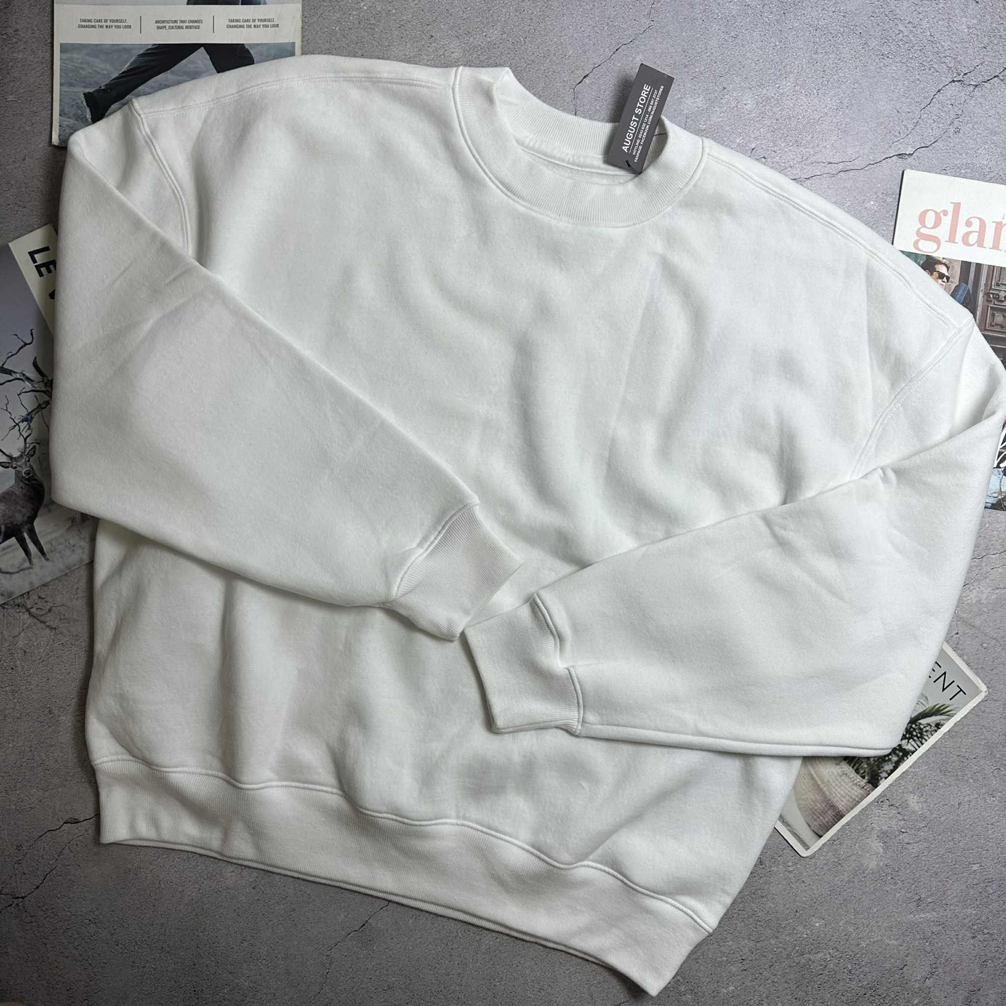 ÁO NỈ LÔNG HOL.LISTER TRƠN MÀU BOXY FIT 3661