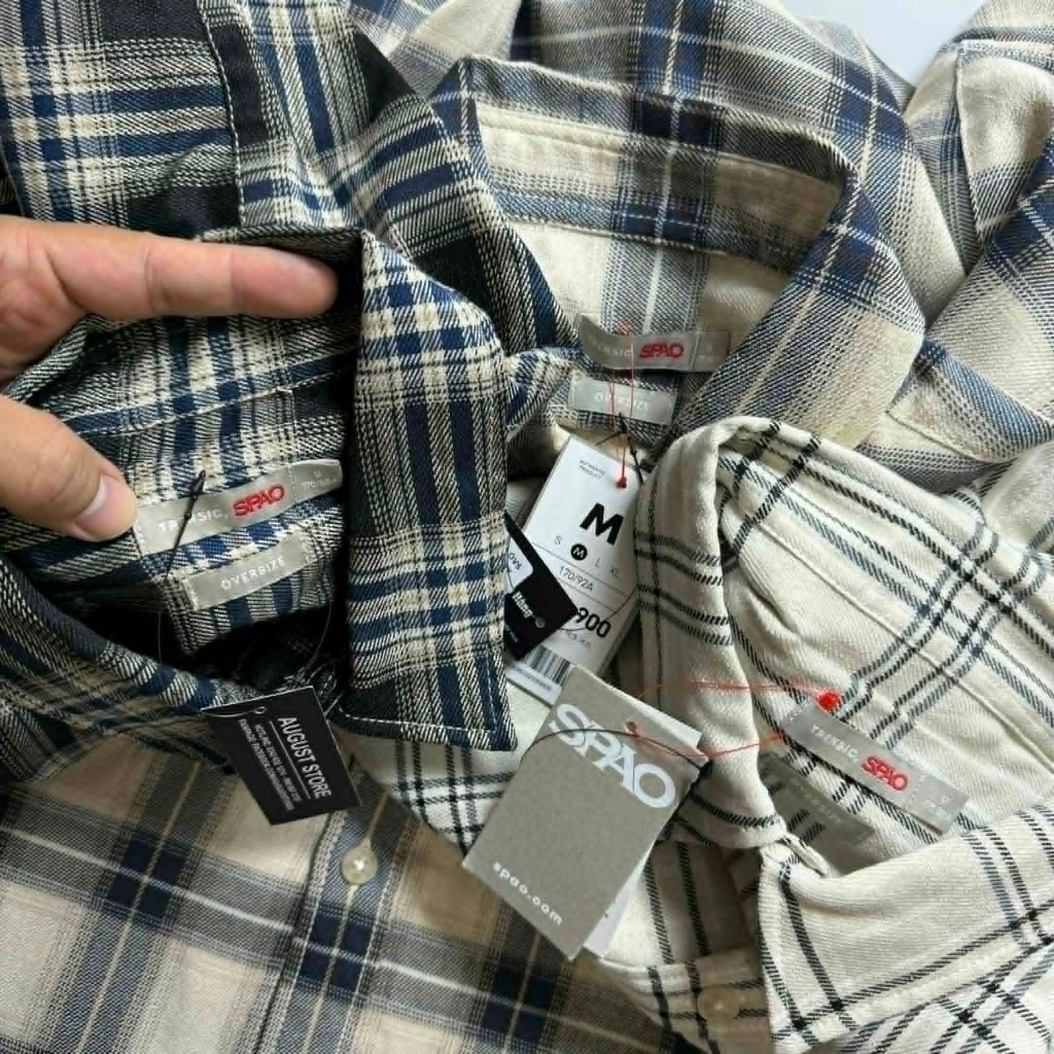 SƠ MI DT SP.AO KẺ CARO TÚI NGỰC OVERSIZE 3912