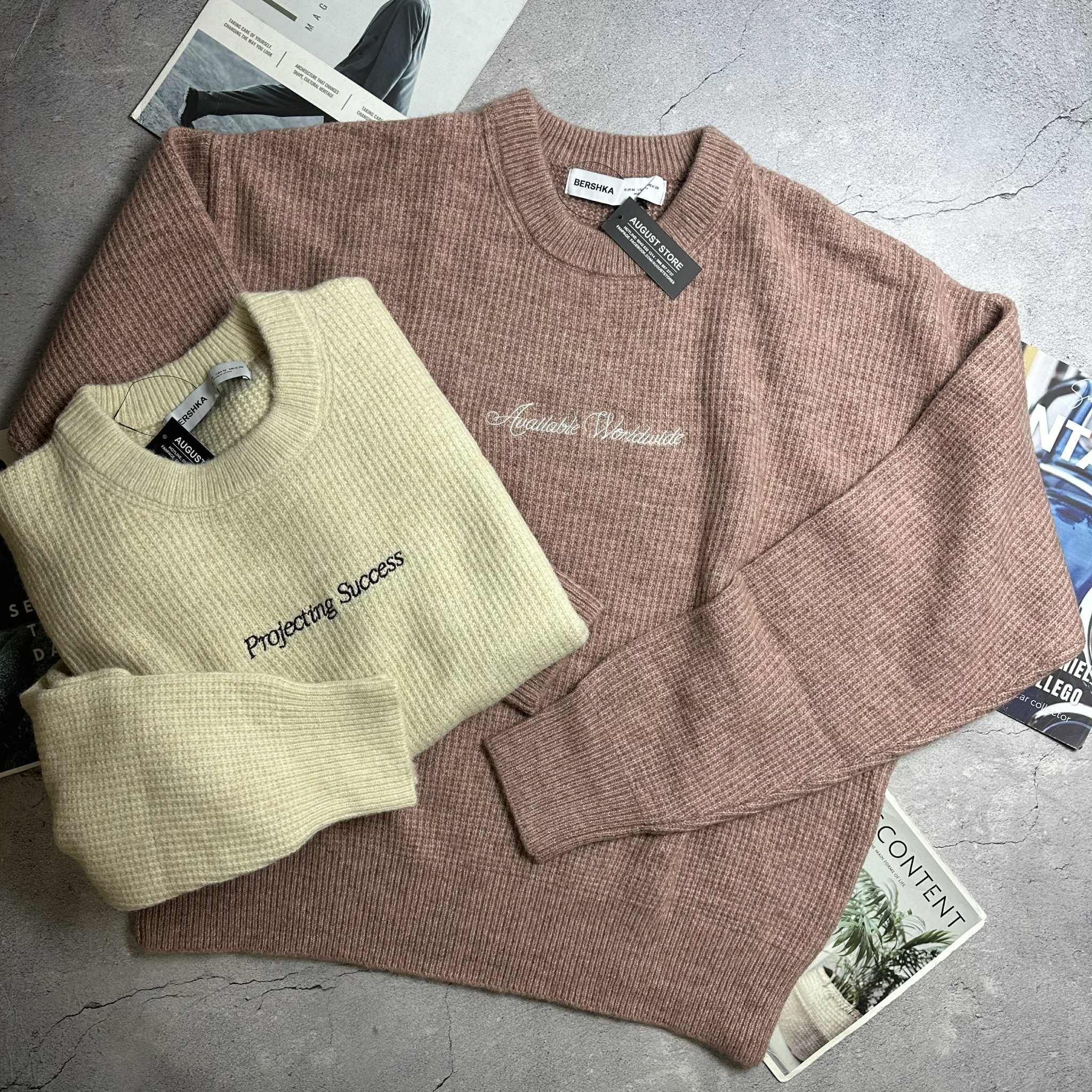 ÁO LEN BERS.HKA CHỮ THÊU NGỰC 7743