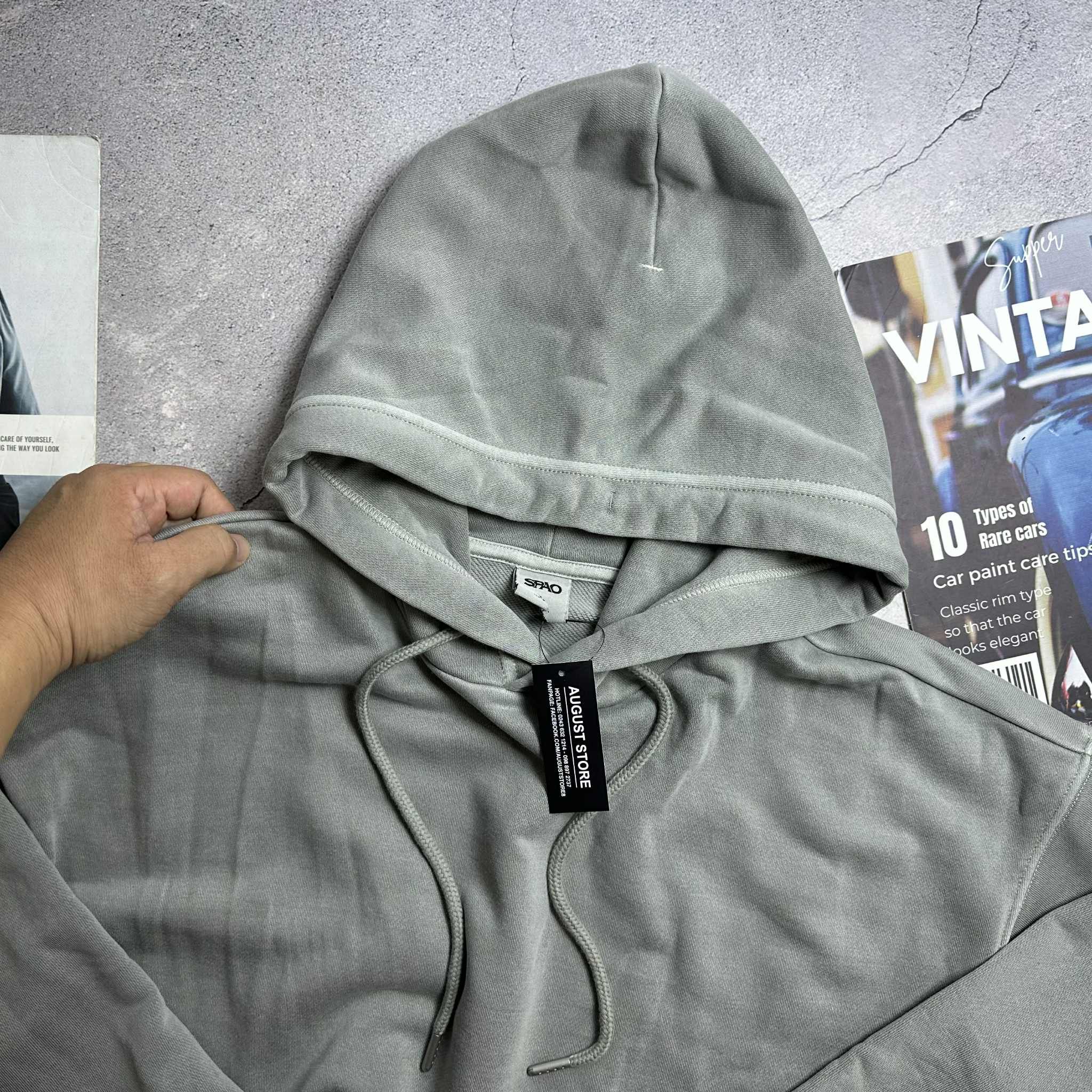 HOODIE NỈ SP.AO VẢI GIẶT WASH 5209