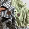 SƠ MI CỘC TAY SLOW.ACID KẺ OVERSIZE 7252