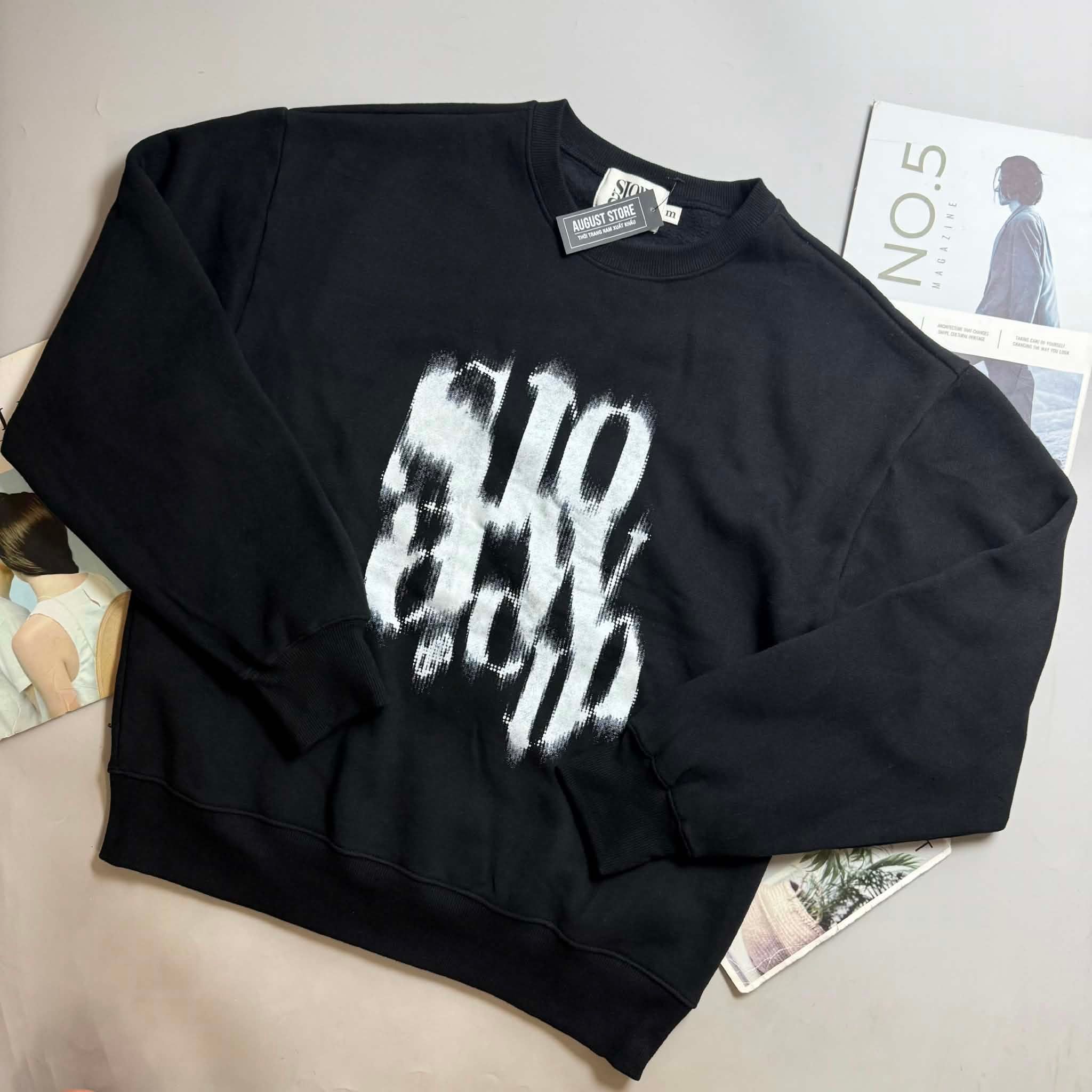 ÁO NỈ SLOW.ACID BLURRY LOGO MẶC ĐÔI 7841