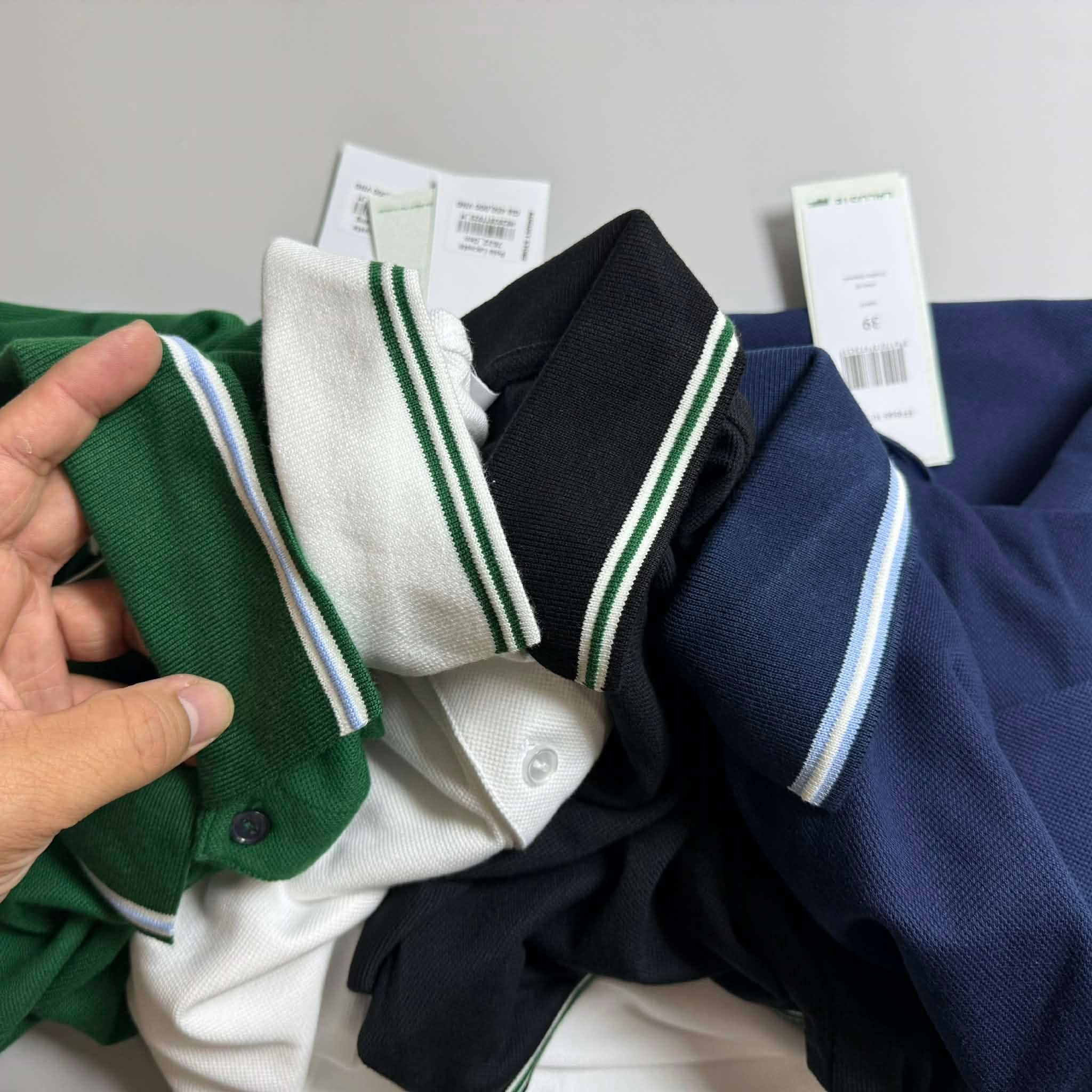 POLO LA.COSTE VIỀN KẺ CỔ & TAY SLIM 7632